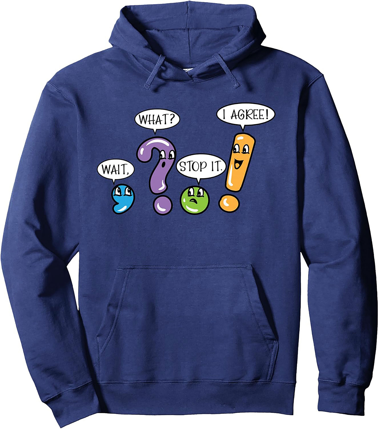 Grammar Punctuation Unisex Hoodie Cozy Pullover Gift