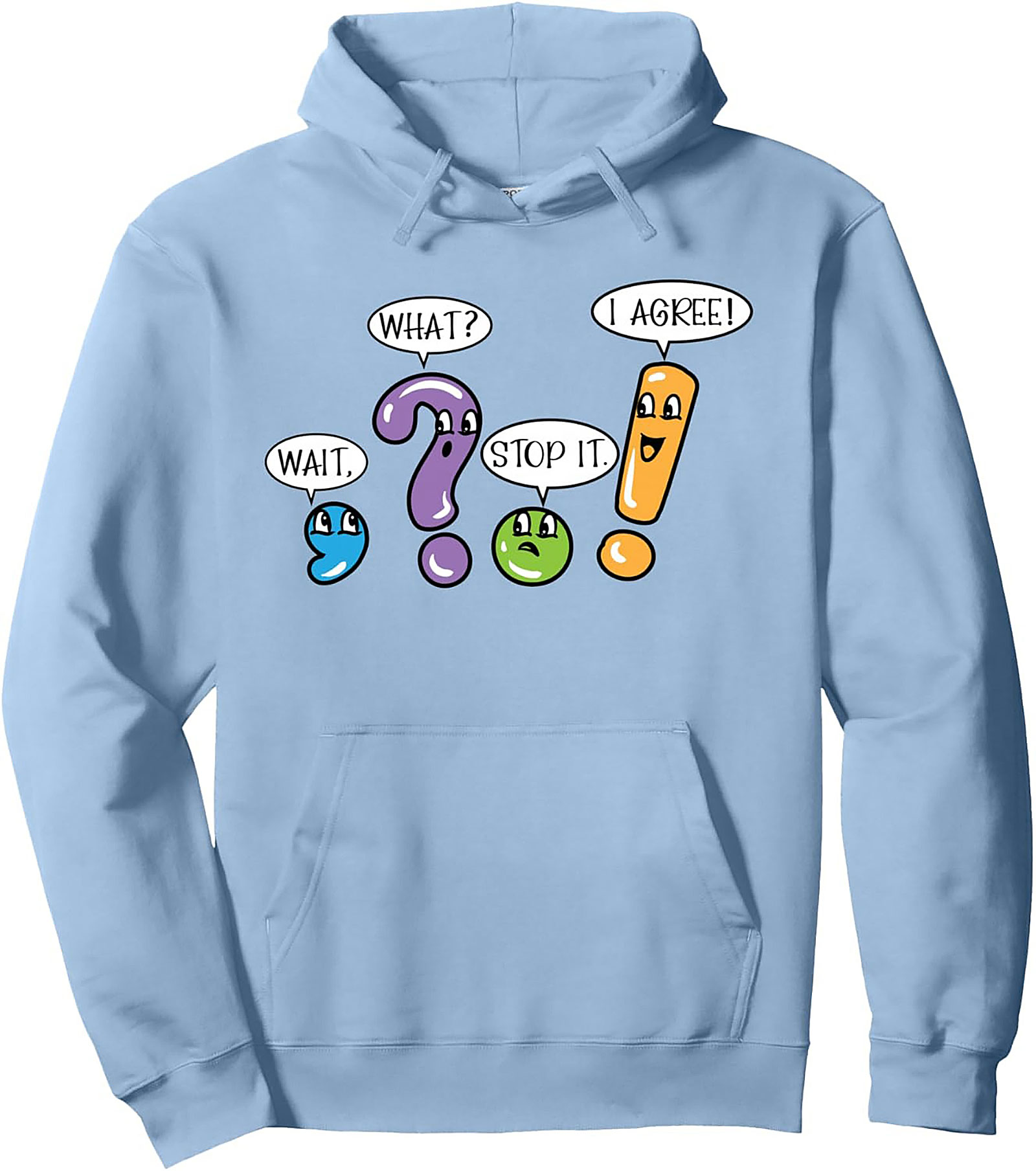 Grammar Punctuation Unisex Hoodie Cozy Pullover Gift