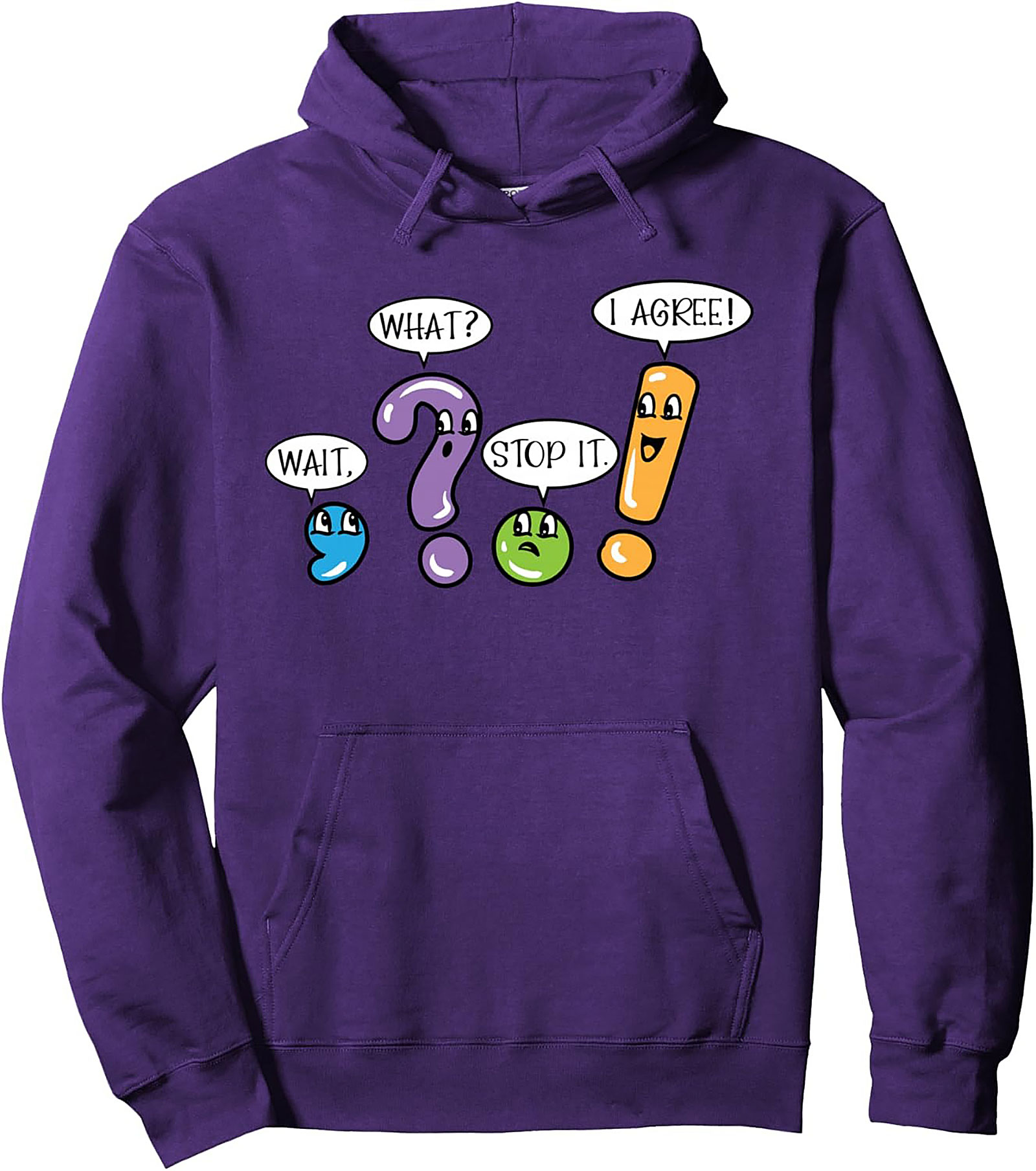 Grammar Punctuation Unisex Hoodie Cozy Pullover Gift