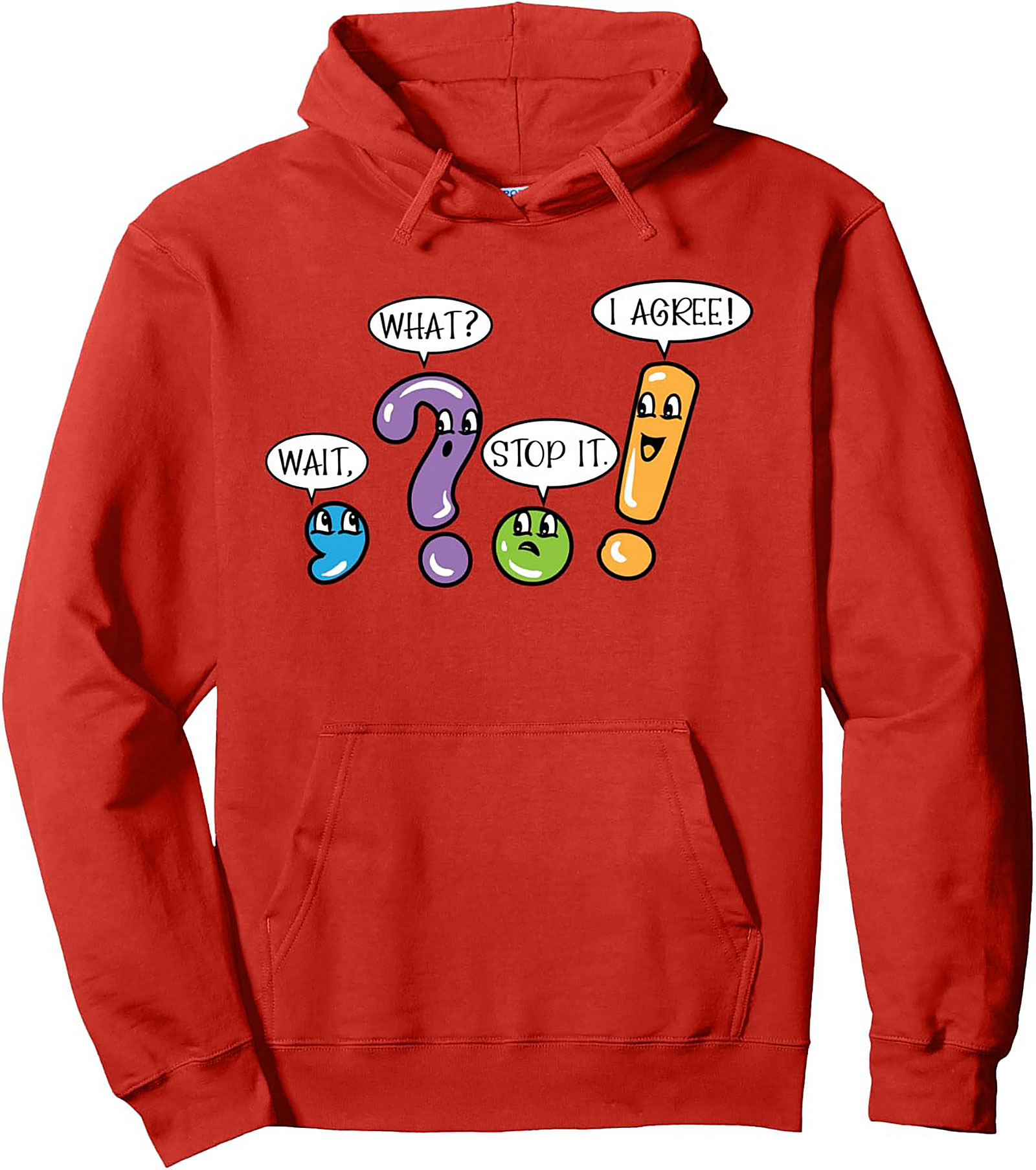 Grammar Punctuation Unisex Hoodie Cozy Pullover Gift