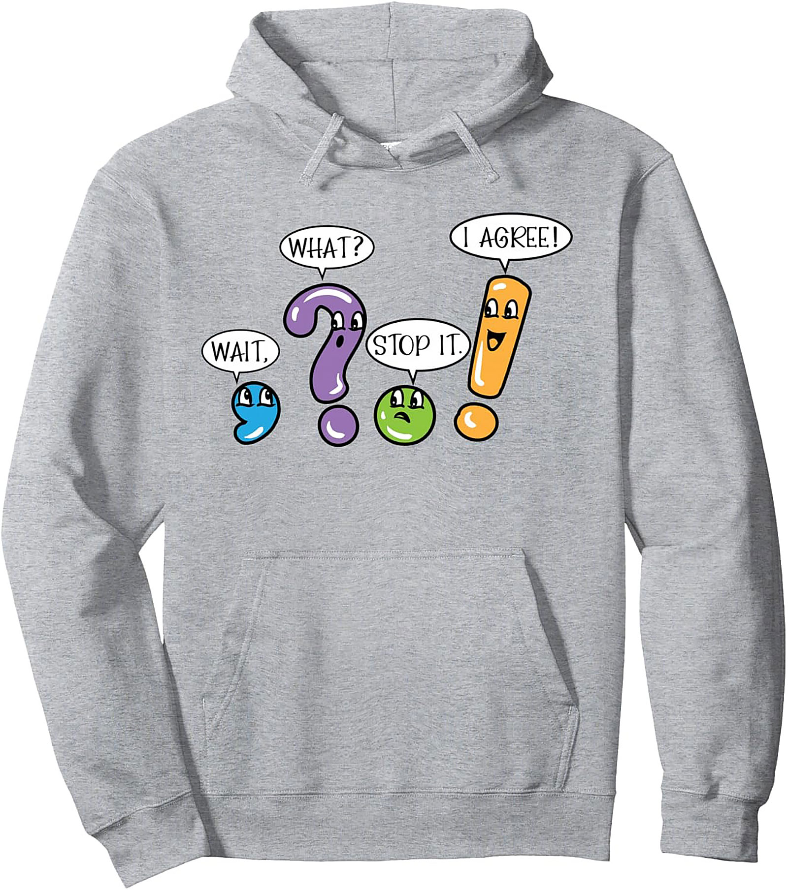 Grammar Punctuation Unisex Hoodie Cozy Pullover Gift