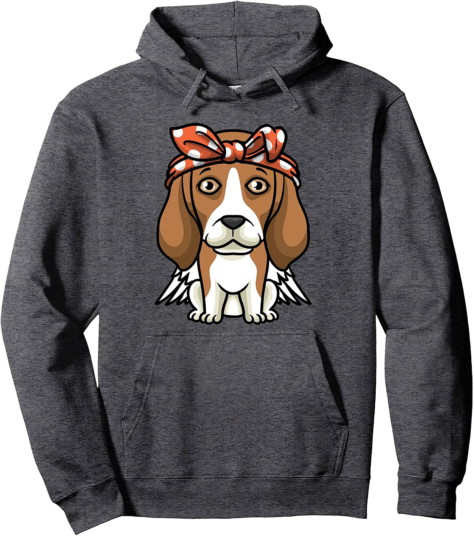 Beagle Dog Angel Bandana Graphic Hoodie