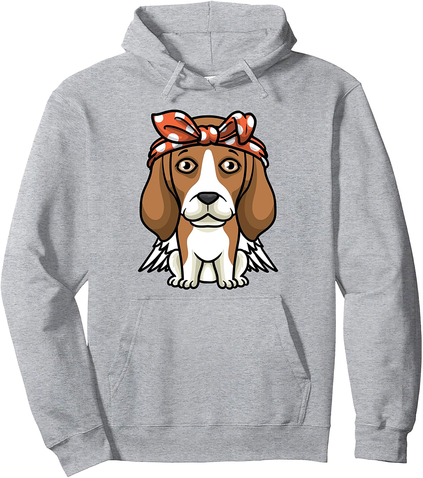 Beagle Dog Angel Bandana Graphic Hoodie