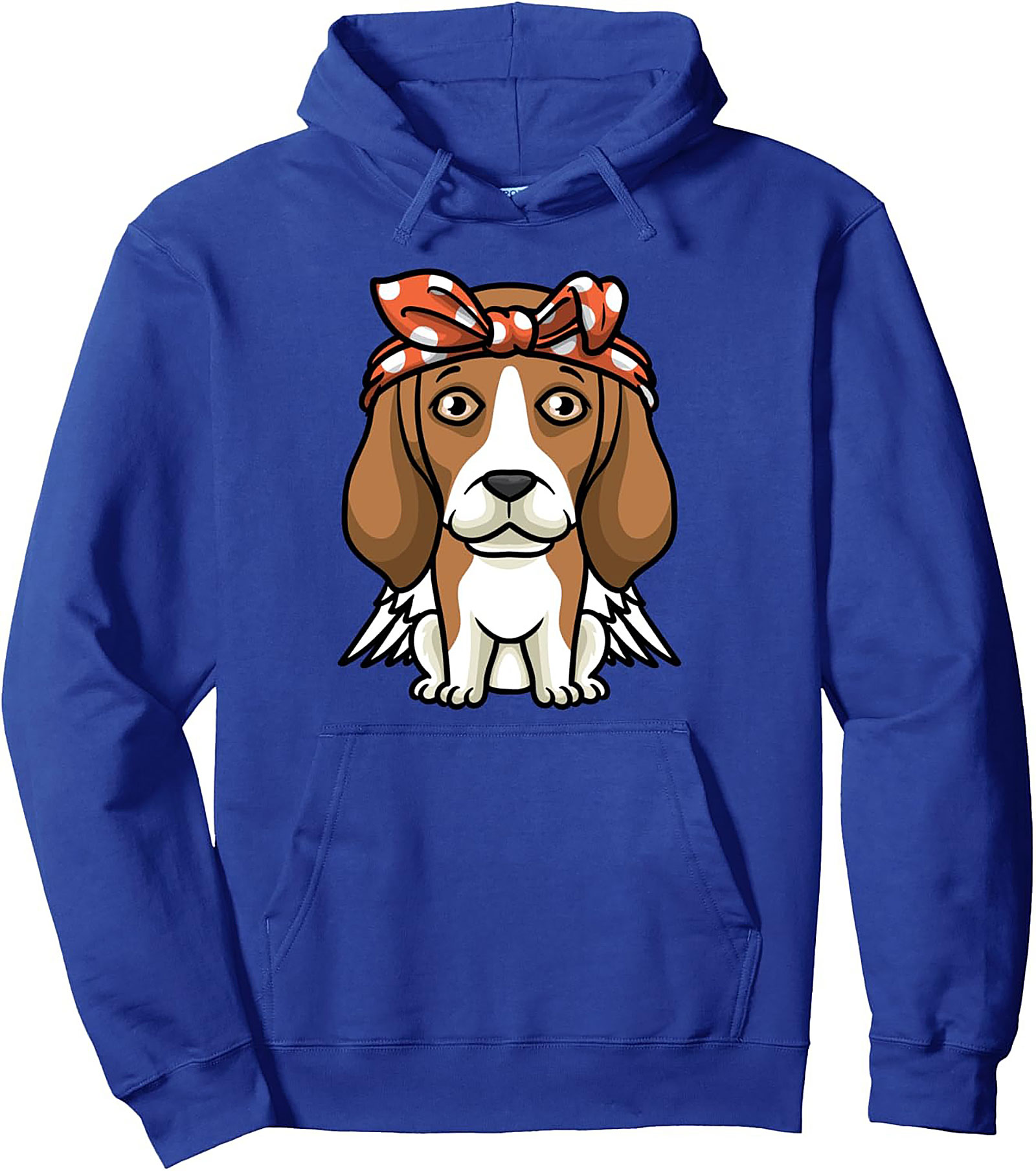 Beagle Dog Angel Bandana Graphic Hoodie
