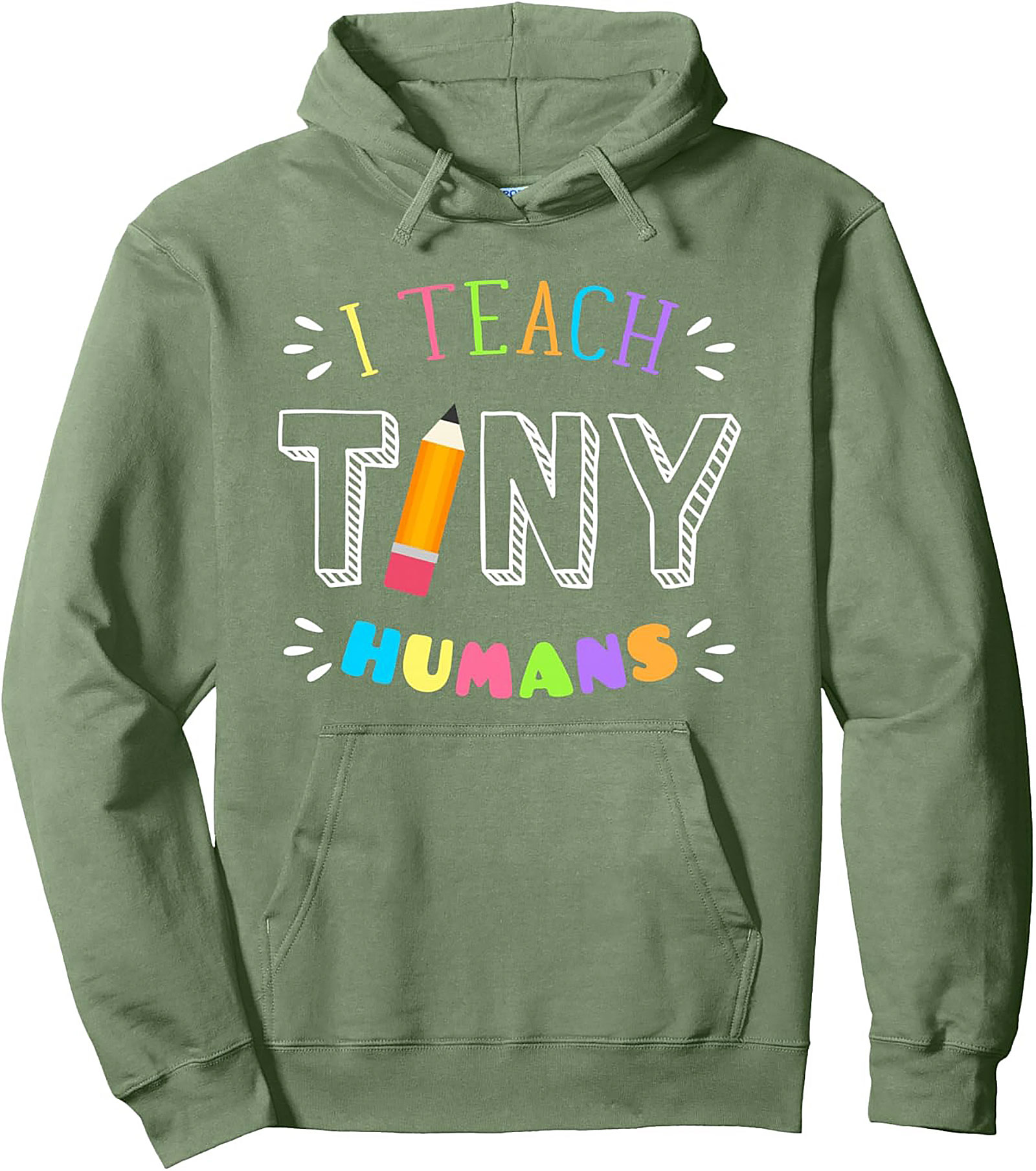 Tiny Humans Teacher Graphic Hoodie Cozy Pullover Gift