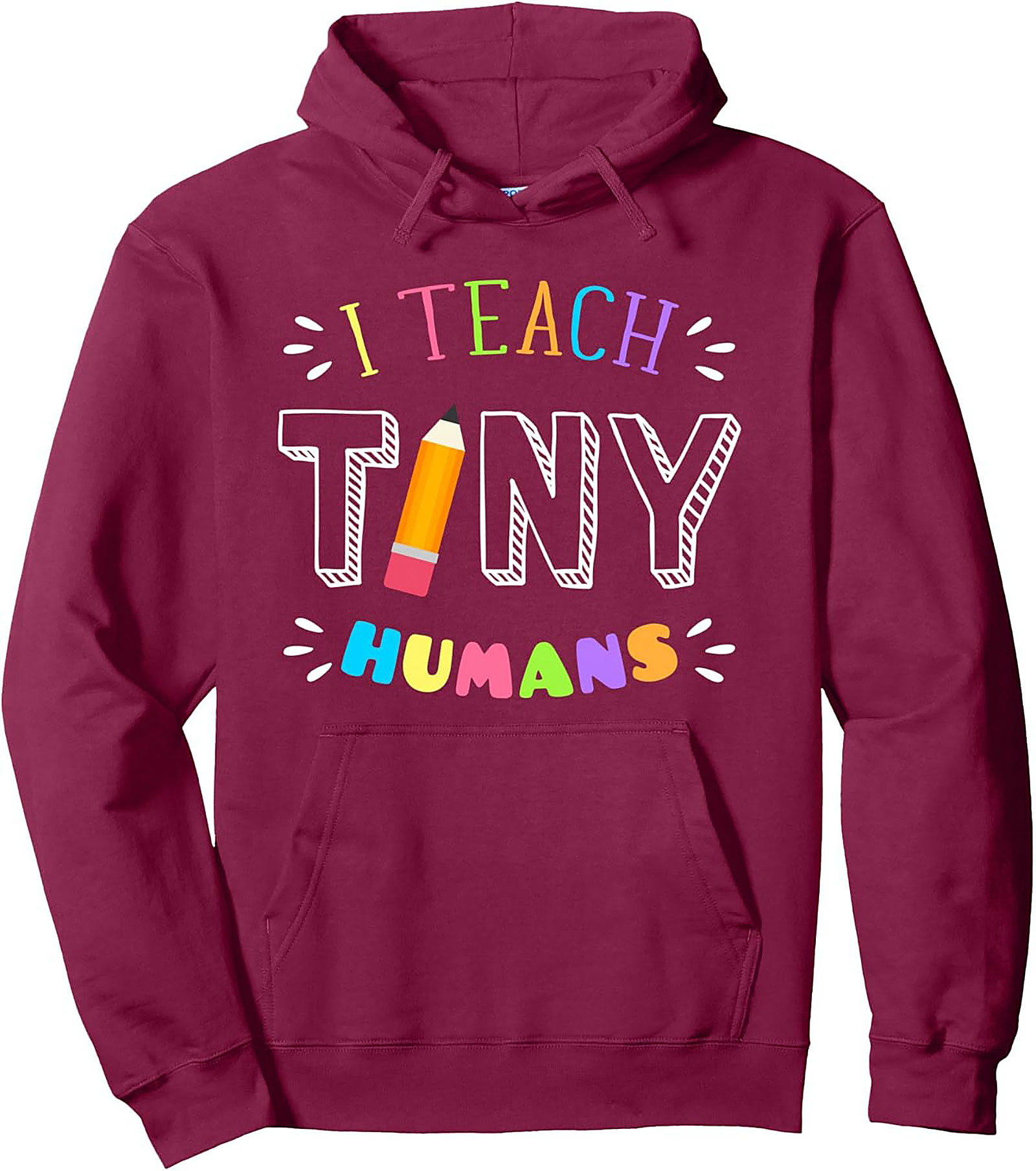 Tiny Humans Teacher Graphic Hoodie Cozy Pullover Gift