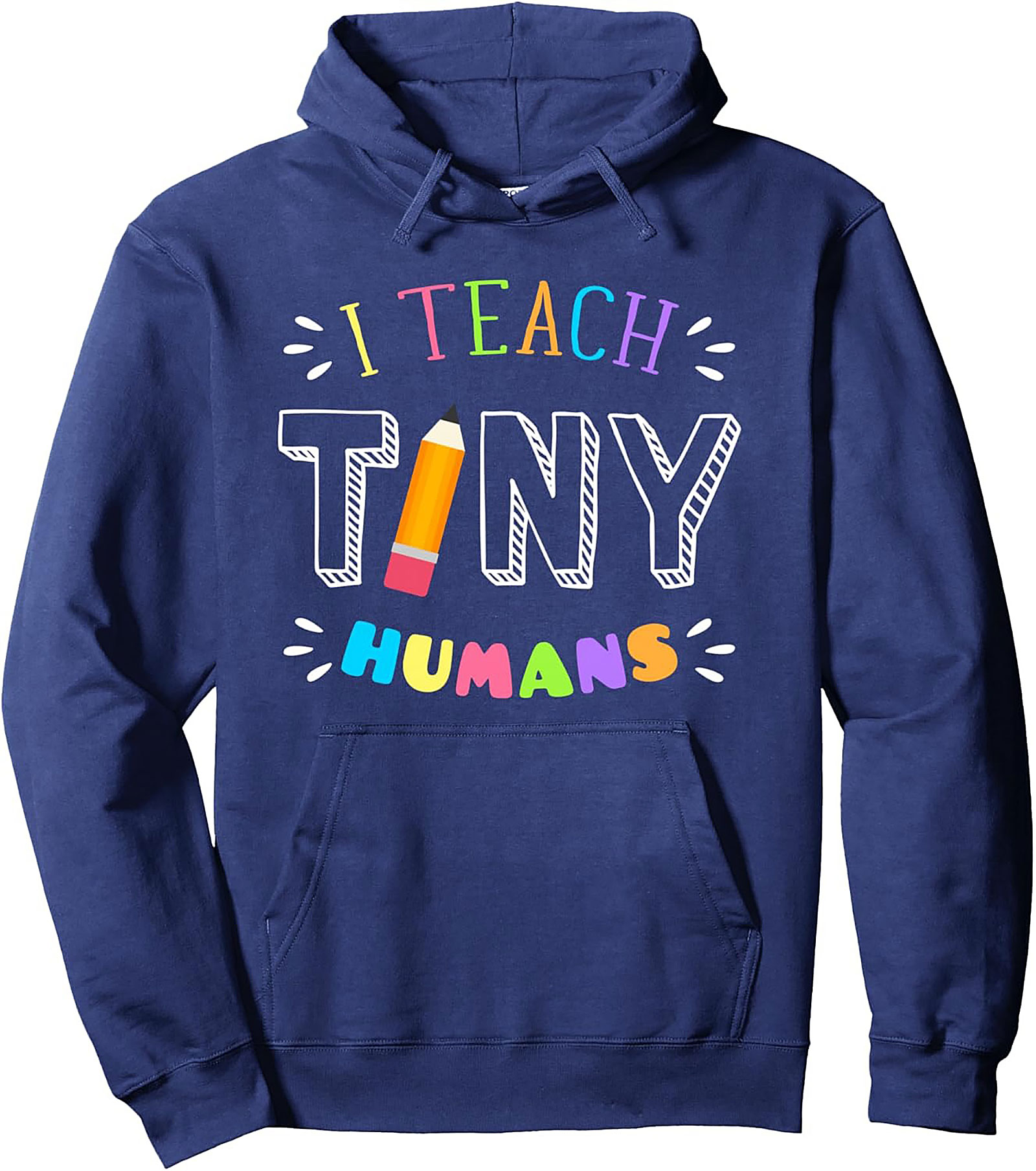 Tiny Humans Teacher Graphic Hoodie Cozy Pullover Gift