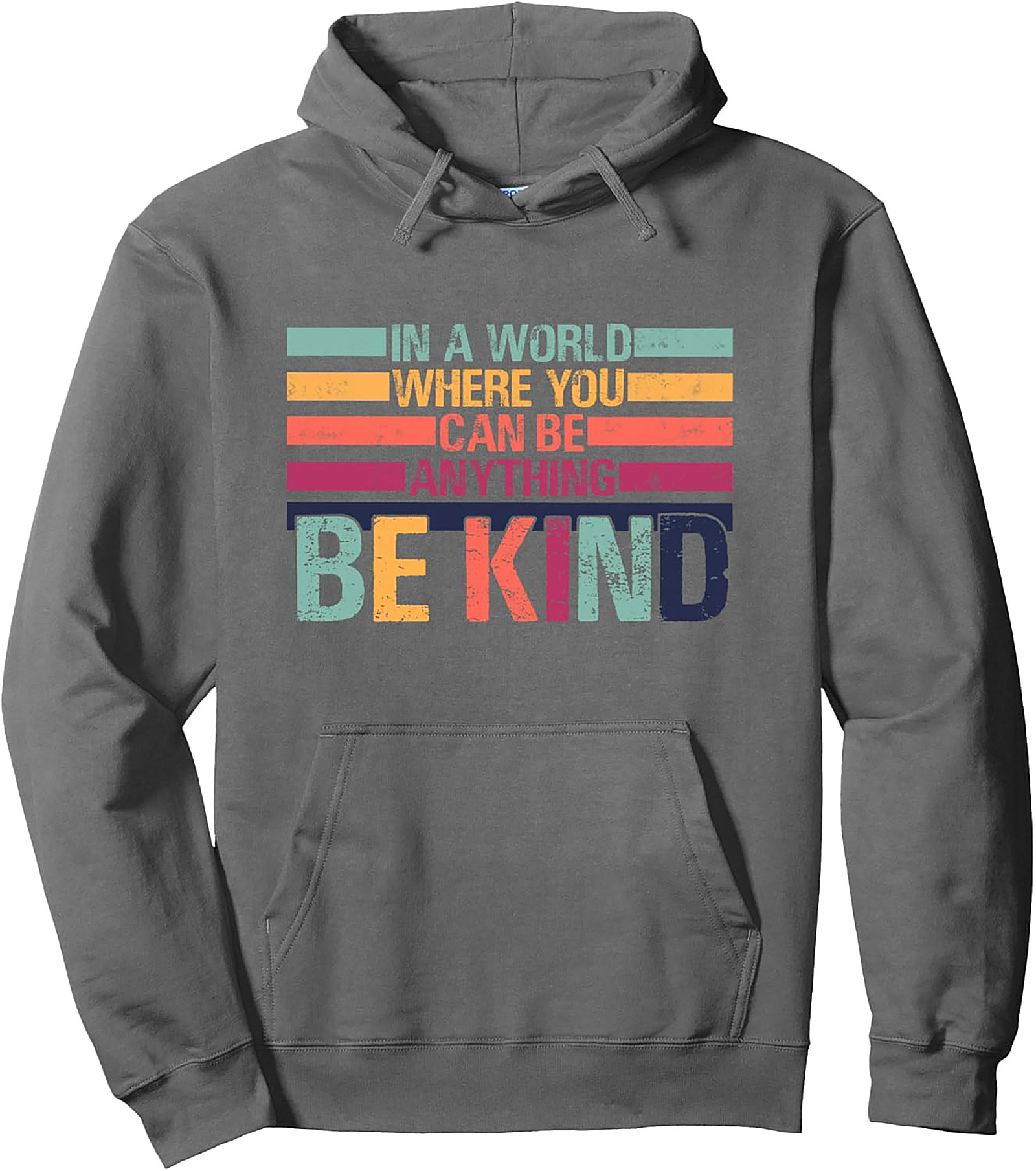 Retro 'Be Kind' Pullover Hoodie Vintage Graphic Hoodie Gift