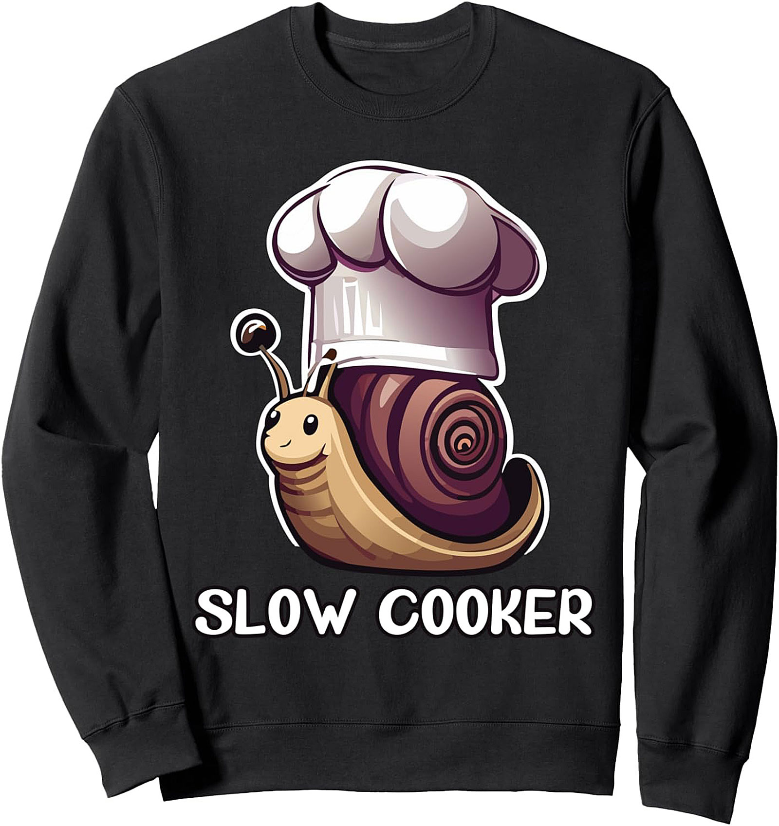 Funny Slow Cooker Chef Snail T-shirt Kitchen Gift