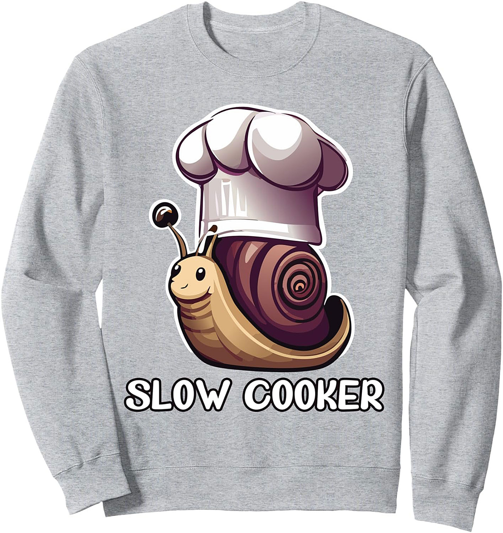 Funny Slow Cooker Chef Snail T-shirt Kitchen Gift