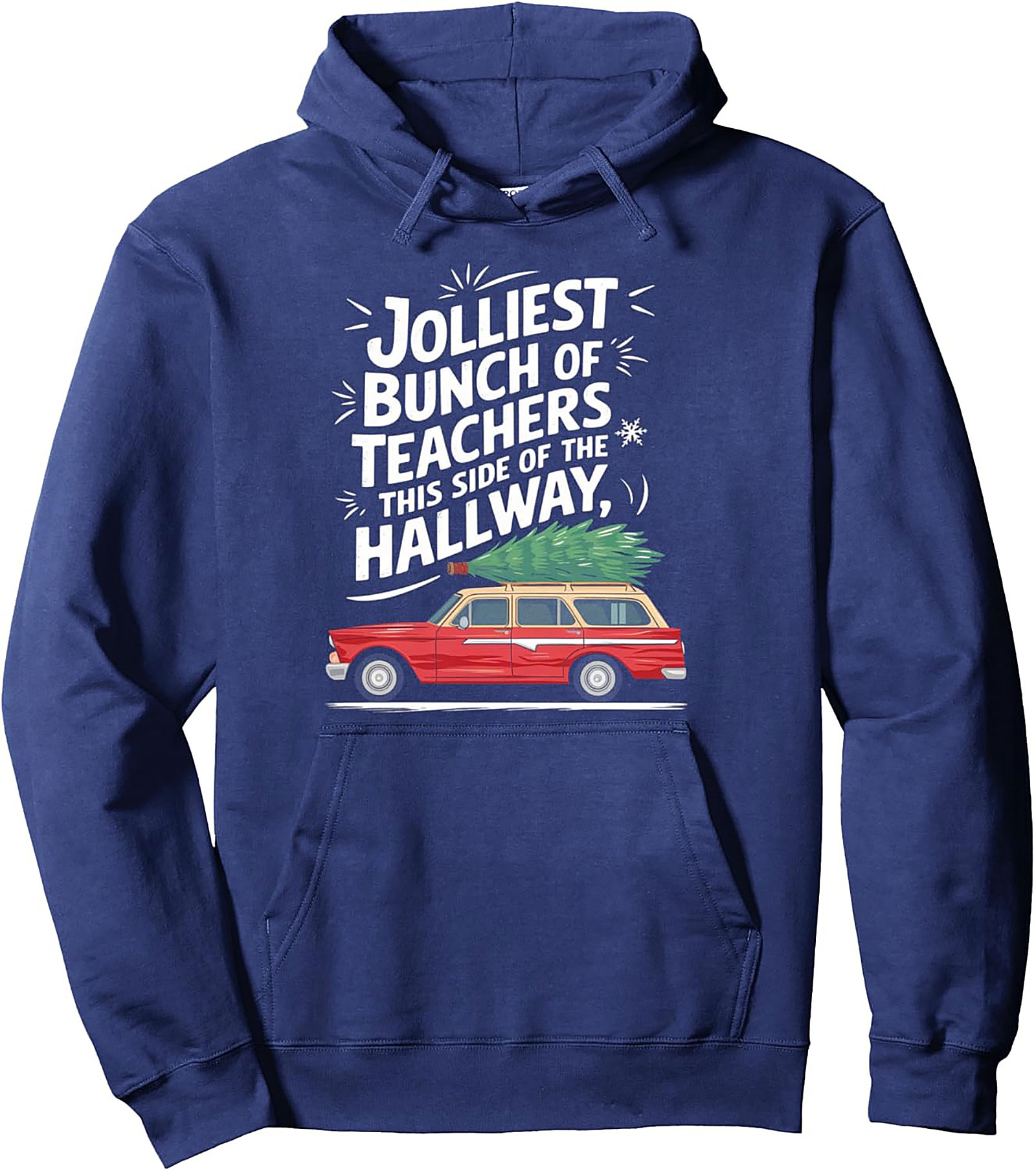 Jolliest Teachers Christmas Pullover Hoodie Staff Gift