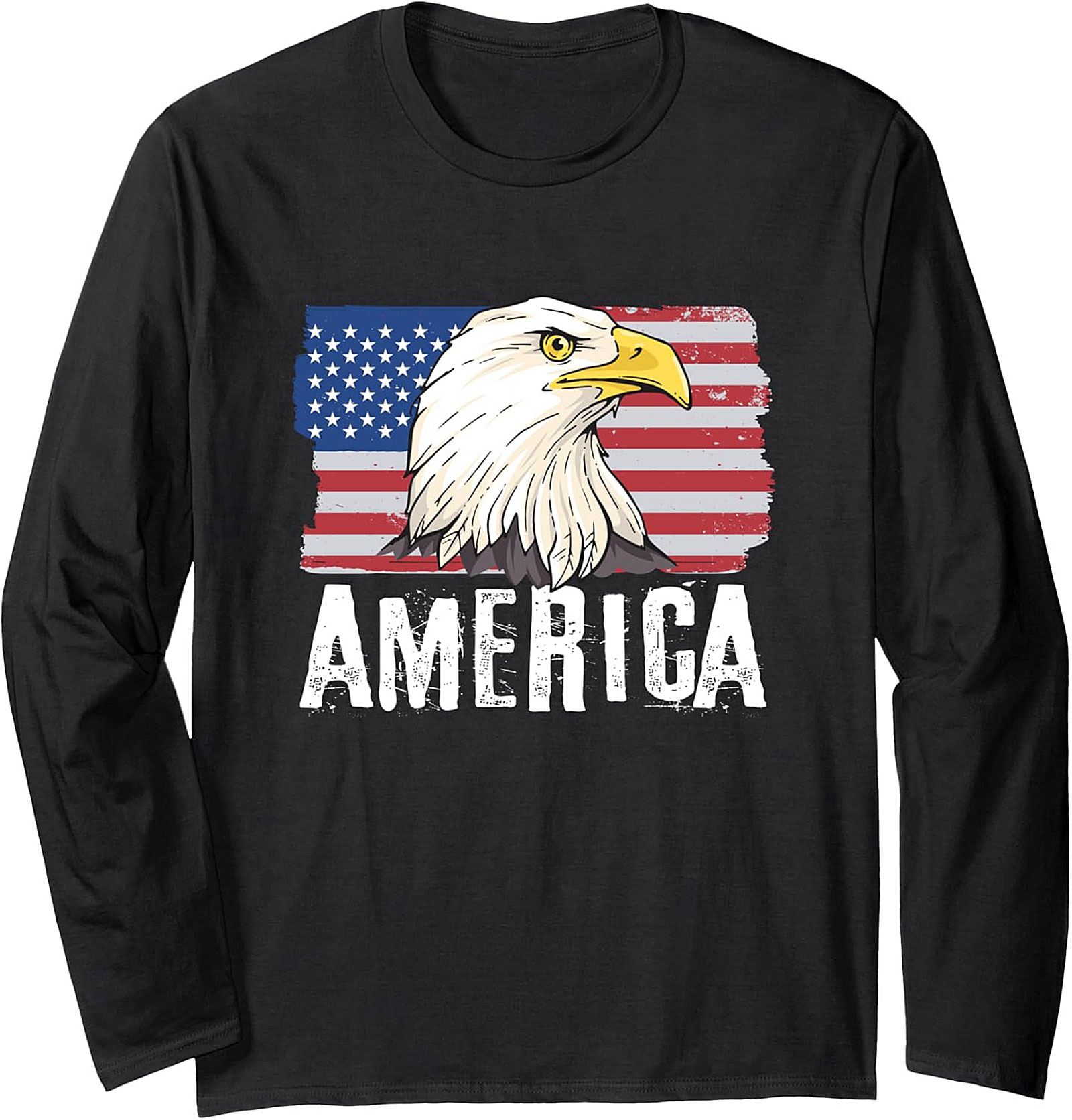 USA Patriotic Crewneck Sweatshirt | American Eagle Flag Graphic