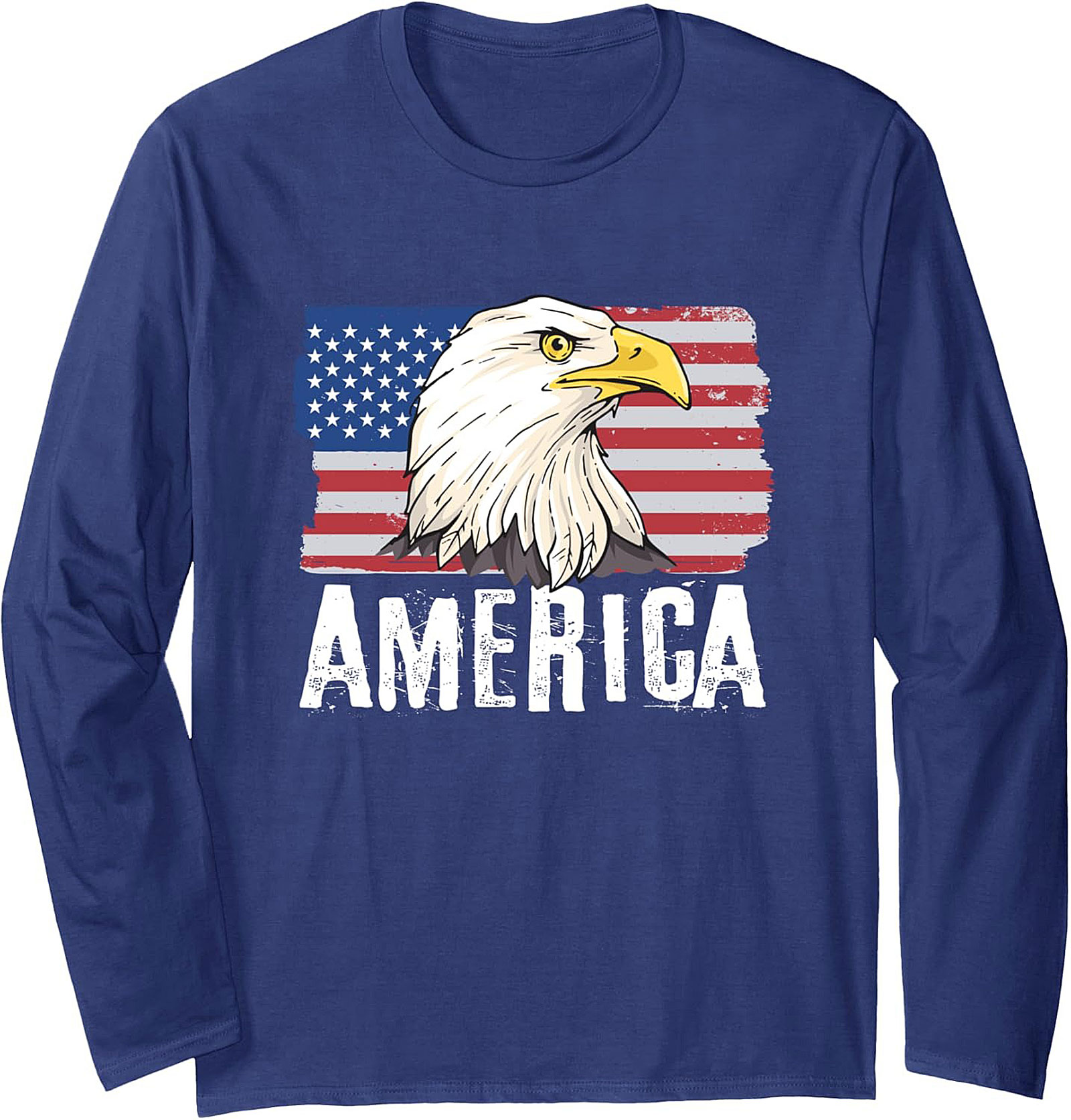 USA Patriotic Crewneck Sweatshirt | American Eagle Flag Graphic