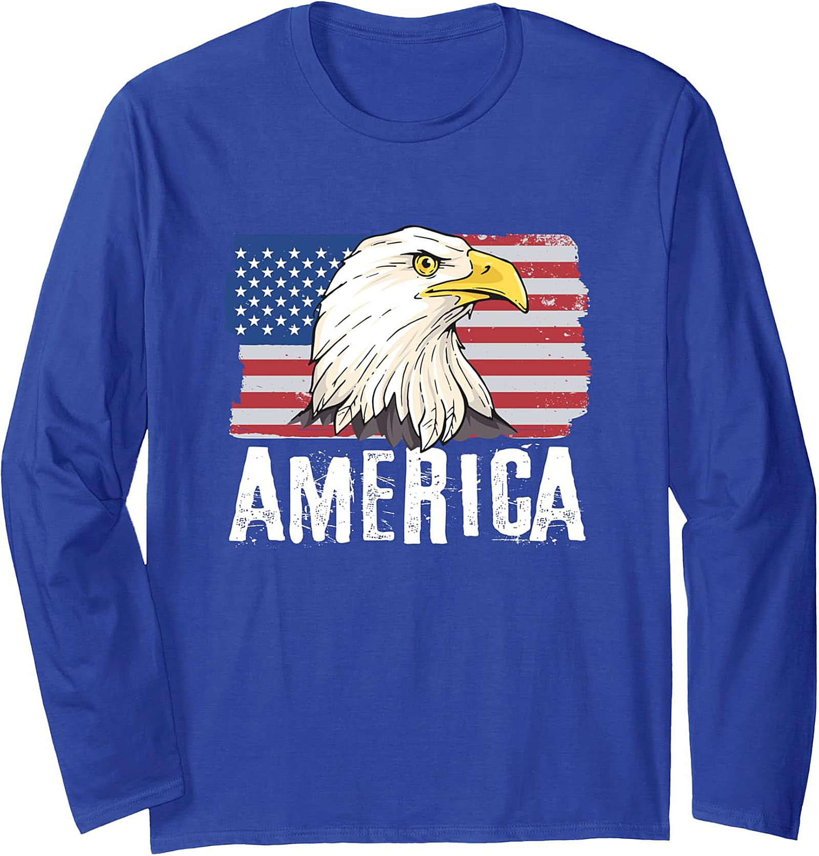 USA Patriotic Crewneck Sweatshirt | American Eagle Flag Graphic