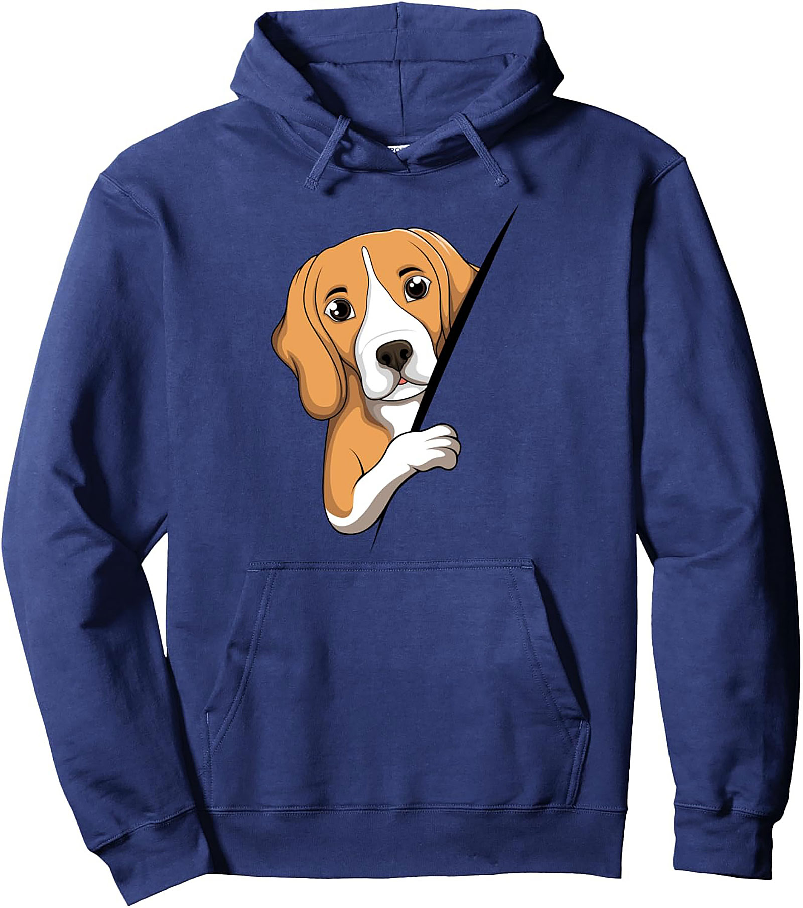 Adorable Peeking Beagle Dog Lover Pullover Hoodie