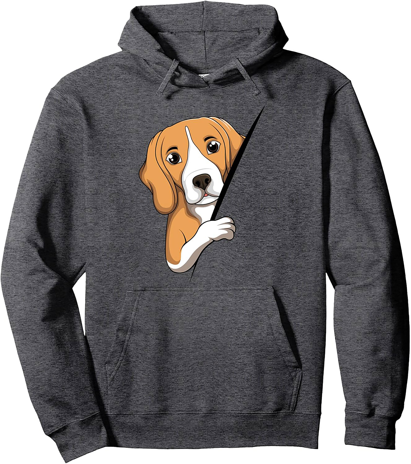 Adorable Peeking Beagle Dog Lover Pullover Hoodie