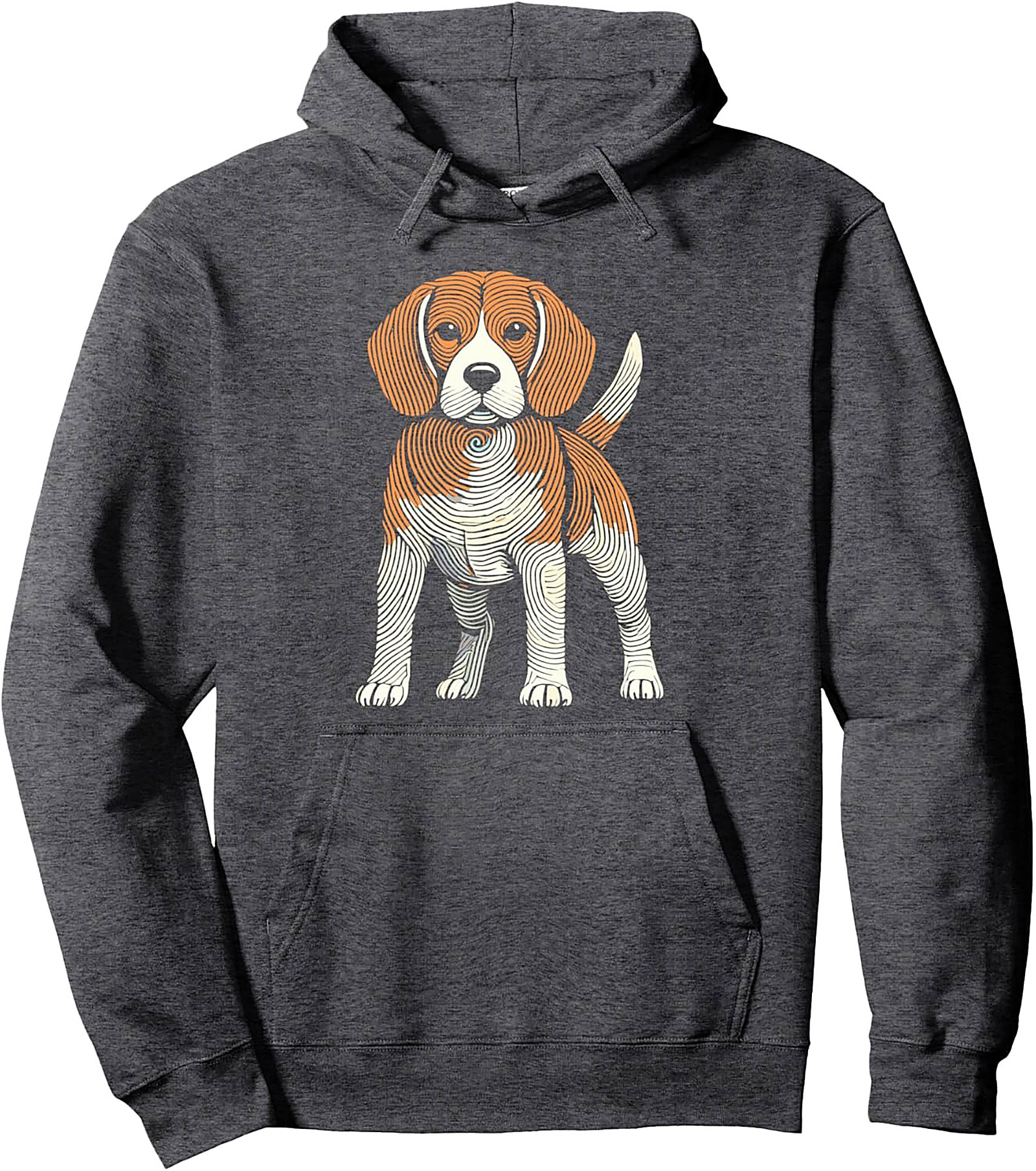 The Contour Beagle Art Pullover Hoodie | Cozy Dog Lover Graphic Hoodie