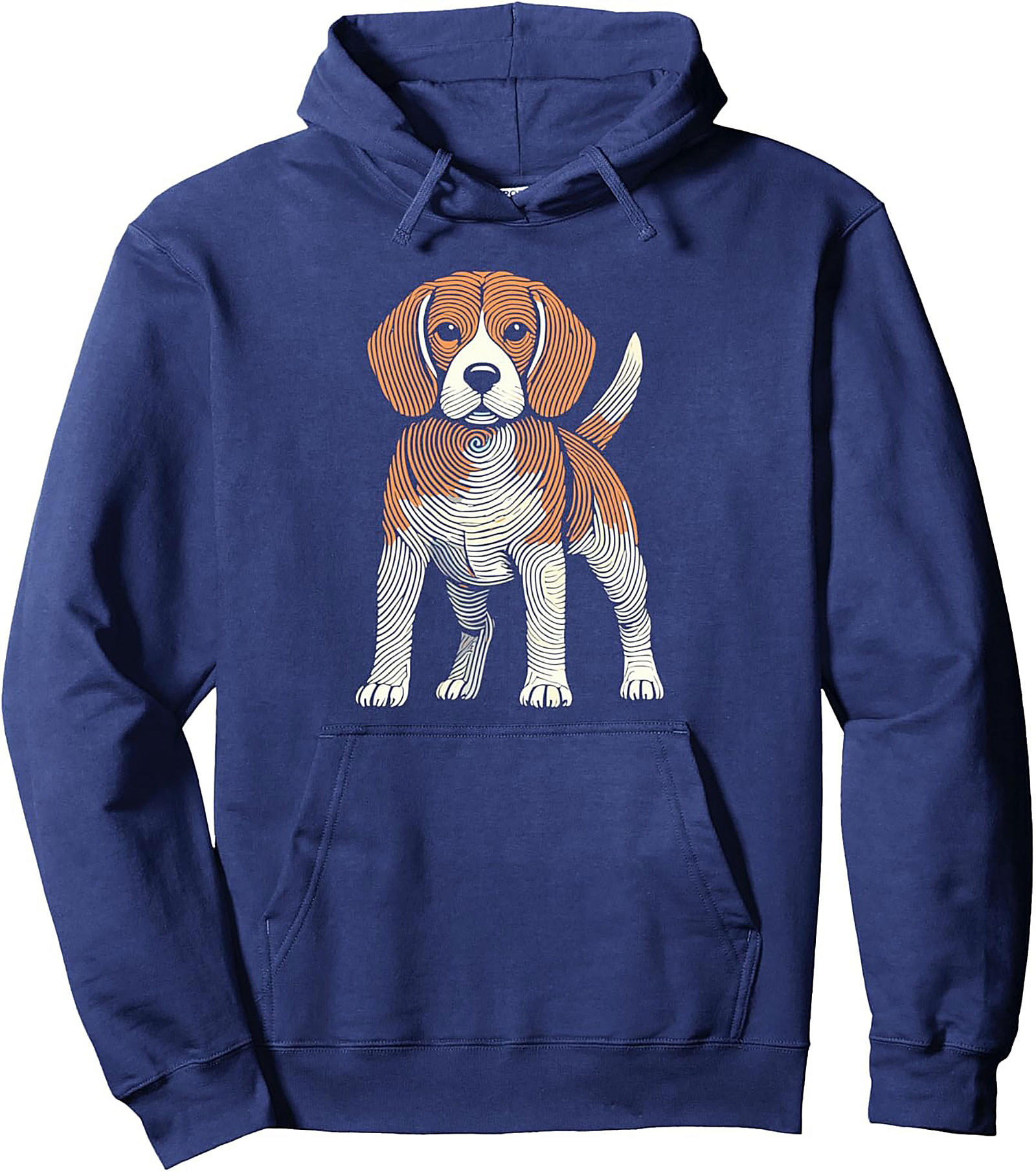 The Contour Beagle Art Pullover Hoodie | Cozy Dog Lover Graphic Hoodie