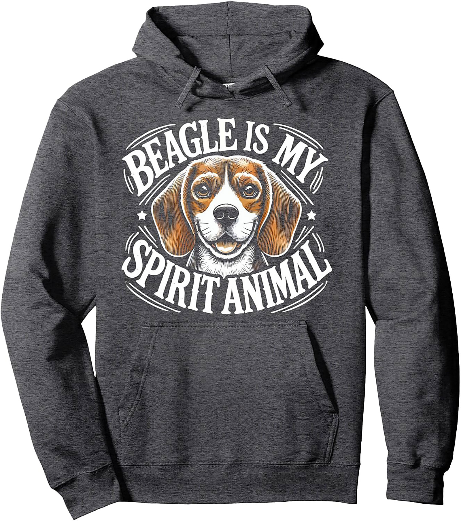 Beagle Is My Spirit Animal Pullover Hoodie | Cozy Dog Lover Graphic Hoodie