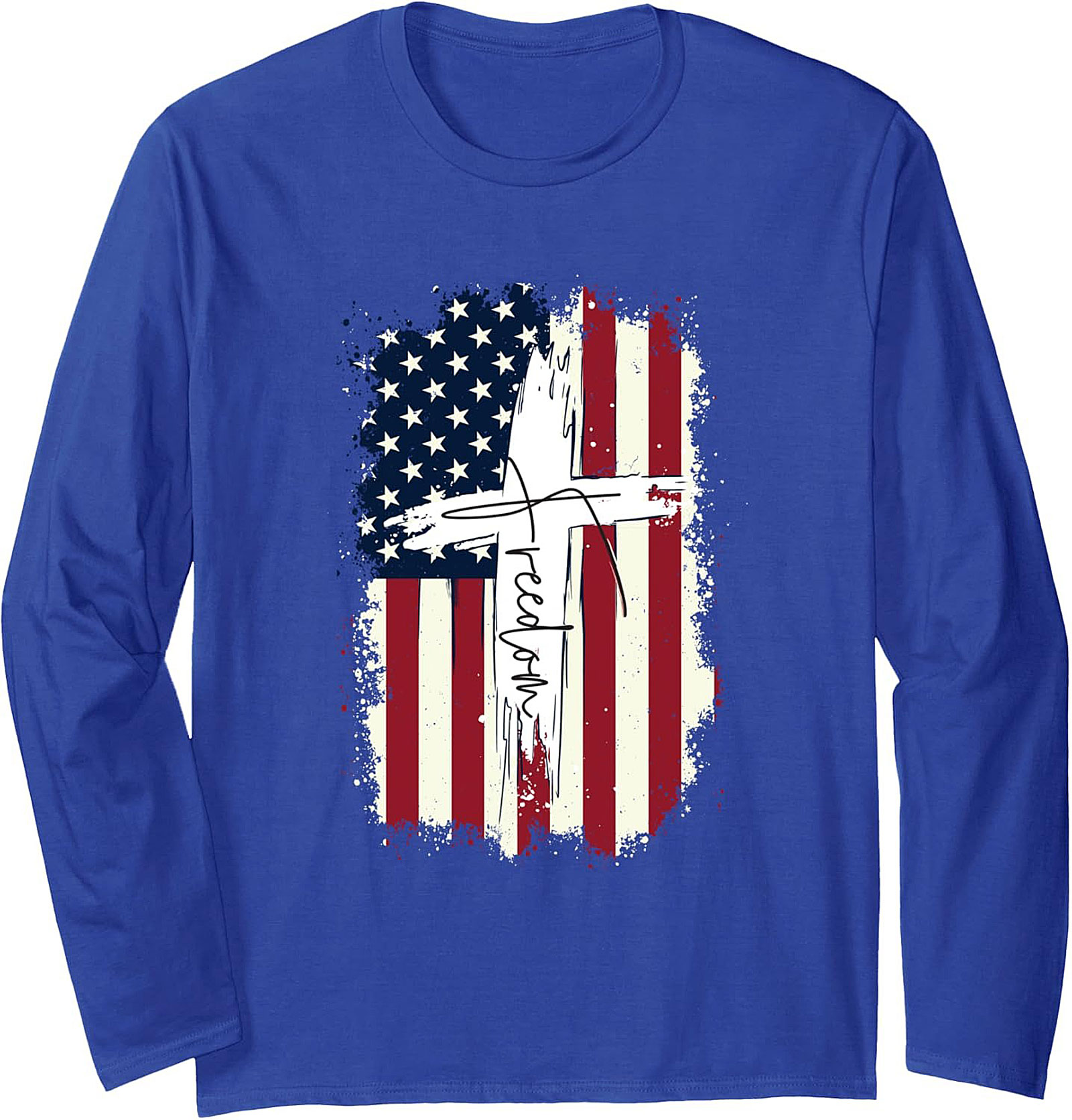 Patriotic Freedom Crewneck Sweatshirt | Faith & USA Flag