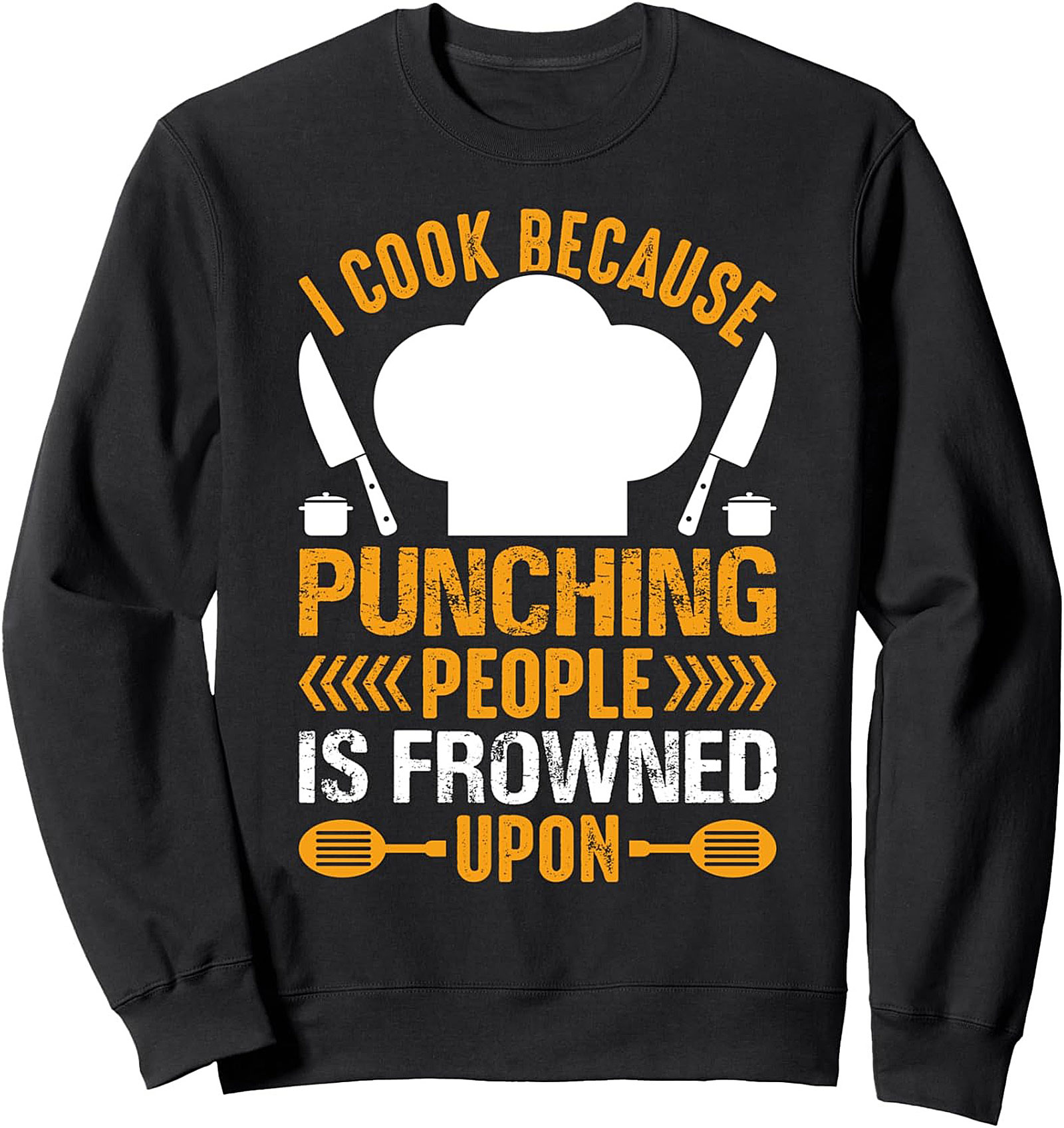 Funny Chef T-shirt I Cook Because Punching Is Frowned Upon
