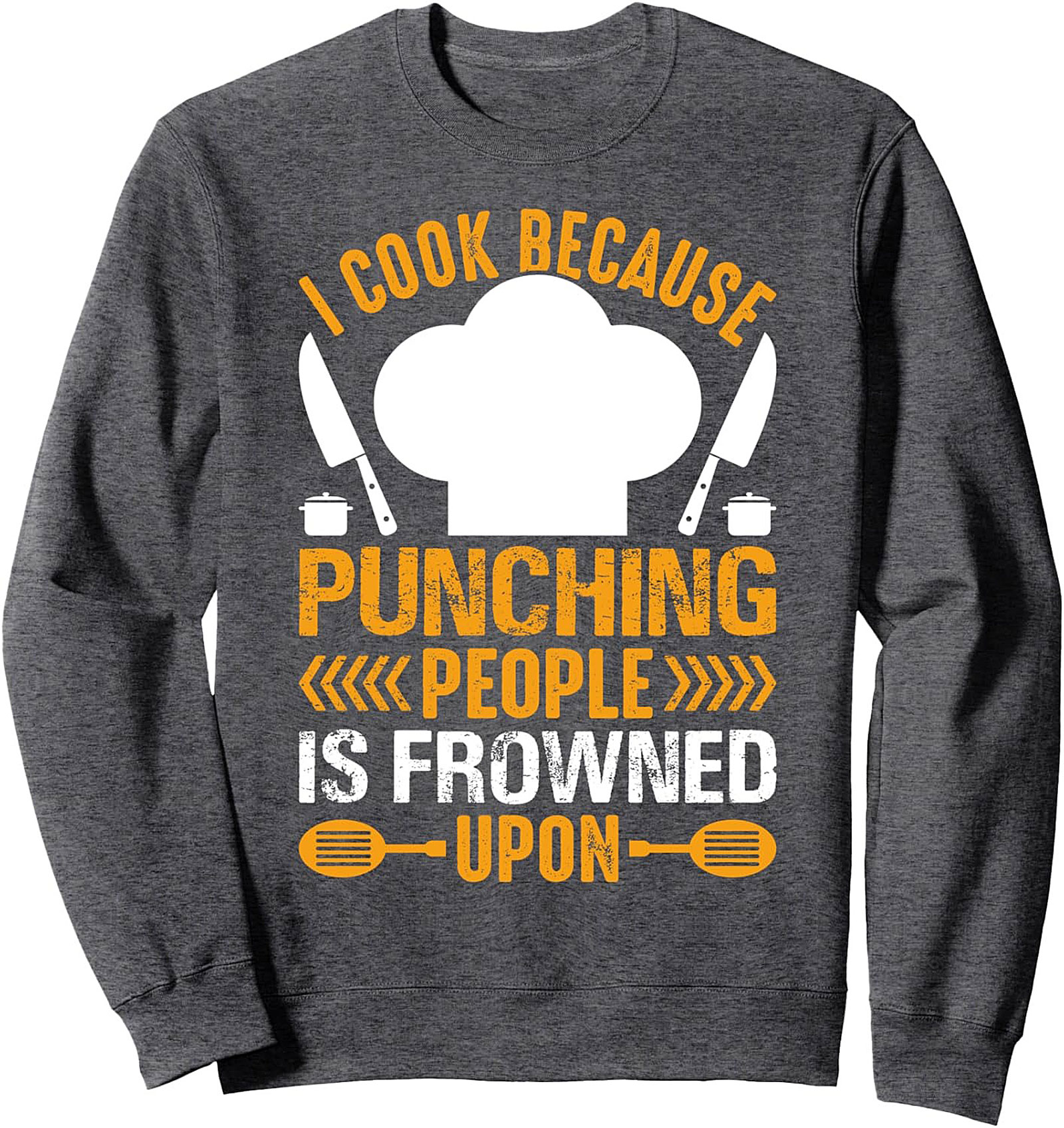 Funny Chef T-shirt I Cook Because Punching Is Frowned Upon