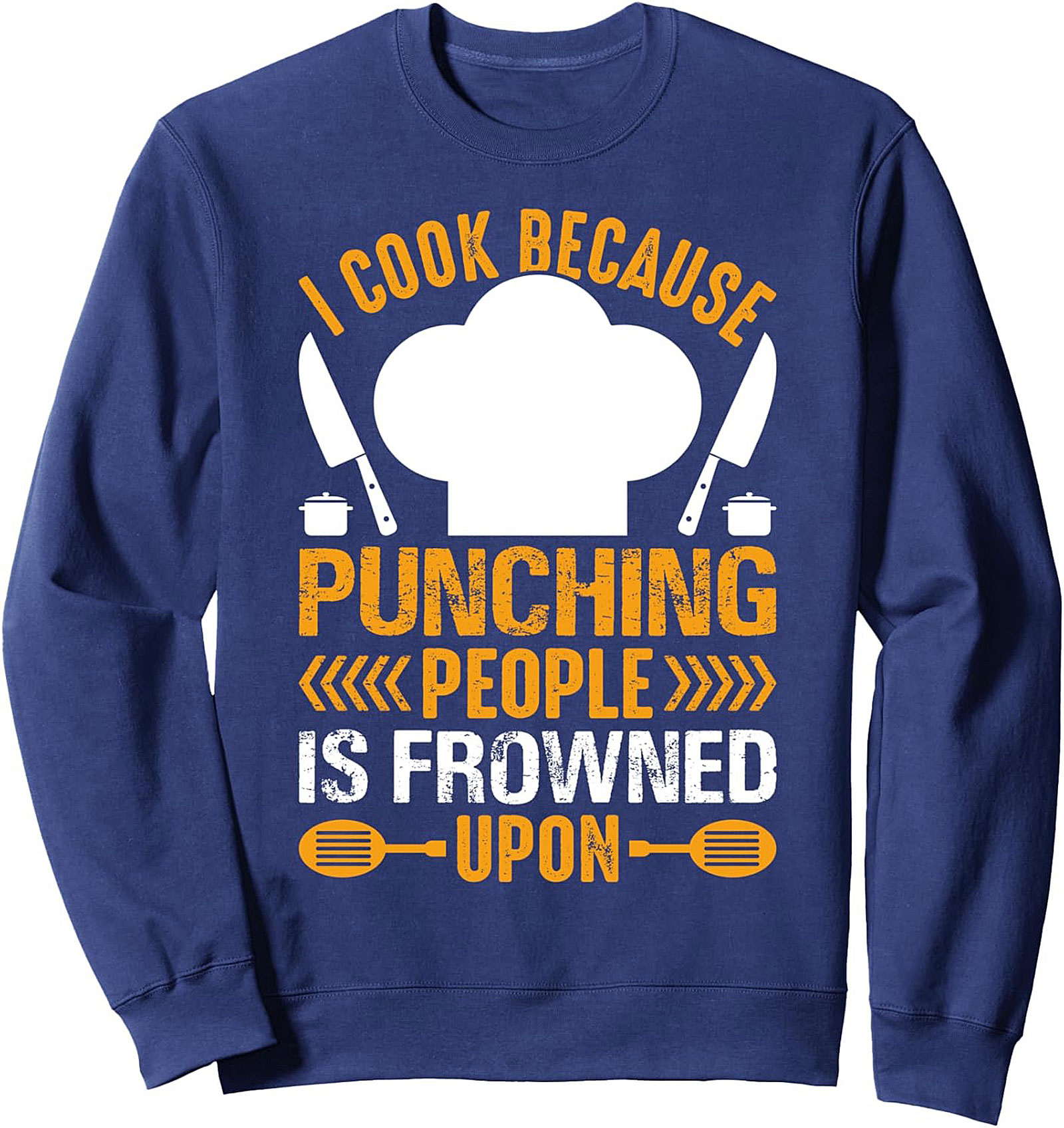 Funny Chef T-shirt I Cook Because Punching Is Frowned Upon