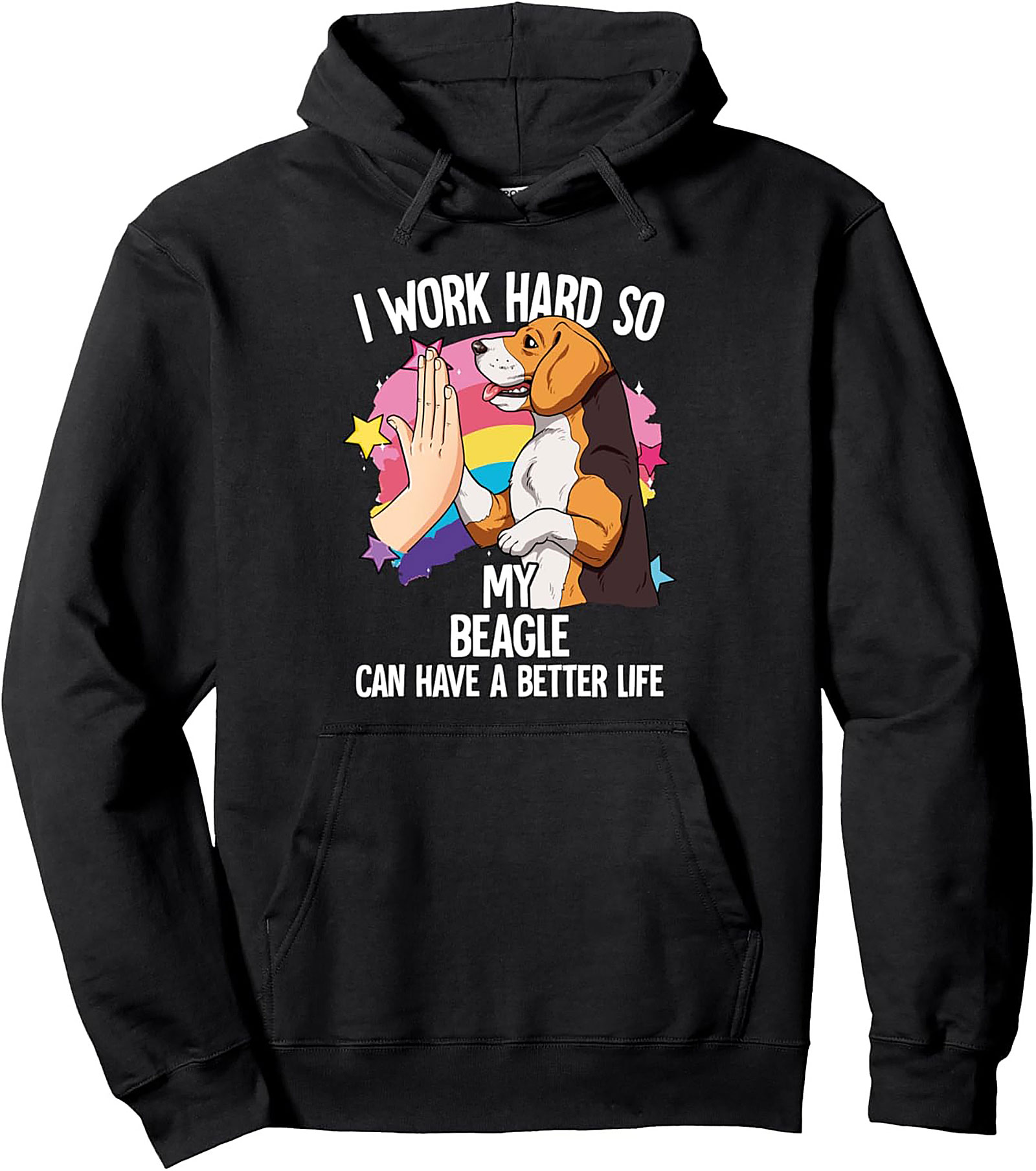 The "I Work Hard for My Beagle" Graphic Hoodie | Cozy Pullover Gift for Dog Lovers