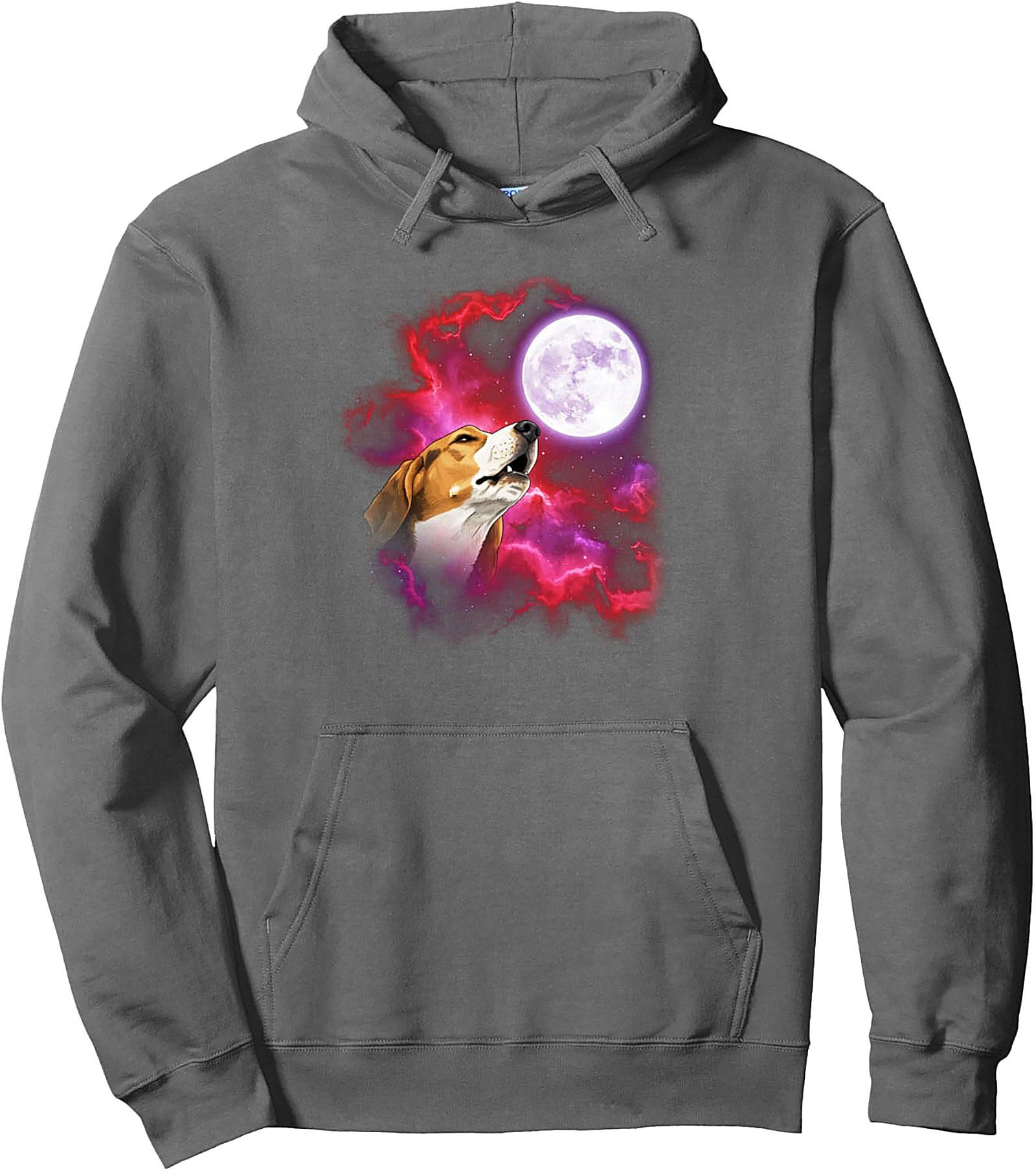 Cosmic Beagle Howling Pullover Hoodie | The Ultimate Dog Lover’s Graphic Hoodie