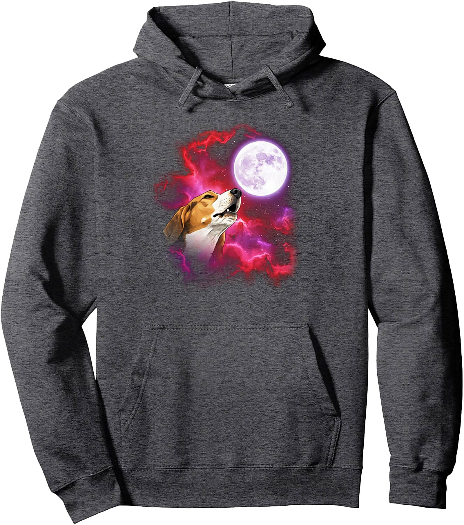 Cosmic Beagle Howling Pullover Hoodie | The Ultimate Dog Lover’s Graphic Hoodie