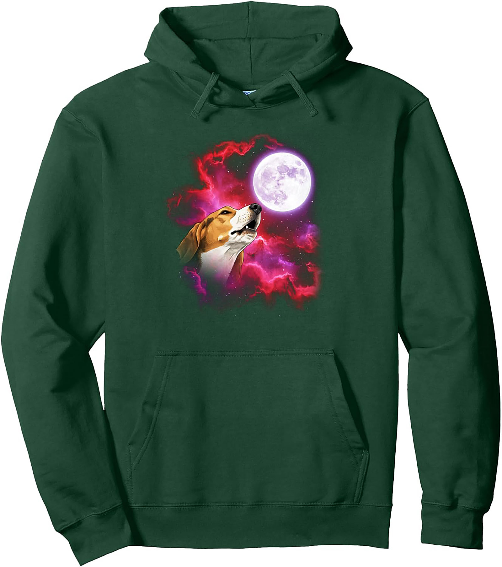 Cosmic Beagle Howling Pullover Hoodie | The Ultimate Dog Lover’s Graphic Hoodie