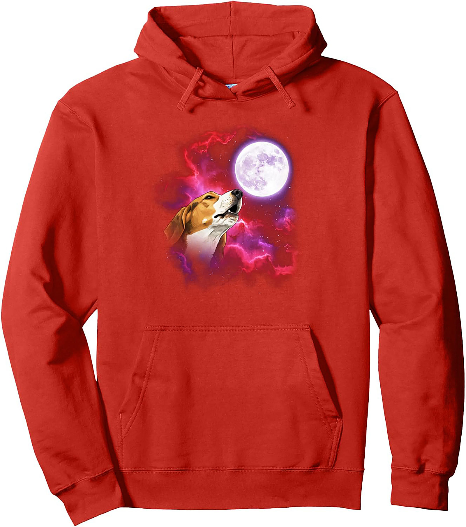 Cosmic Beagle Howling Pullover Hoodie | The Ultimate Dog Lover’s Graphic Hoodie