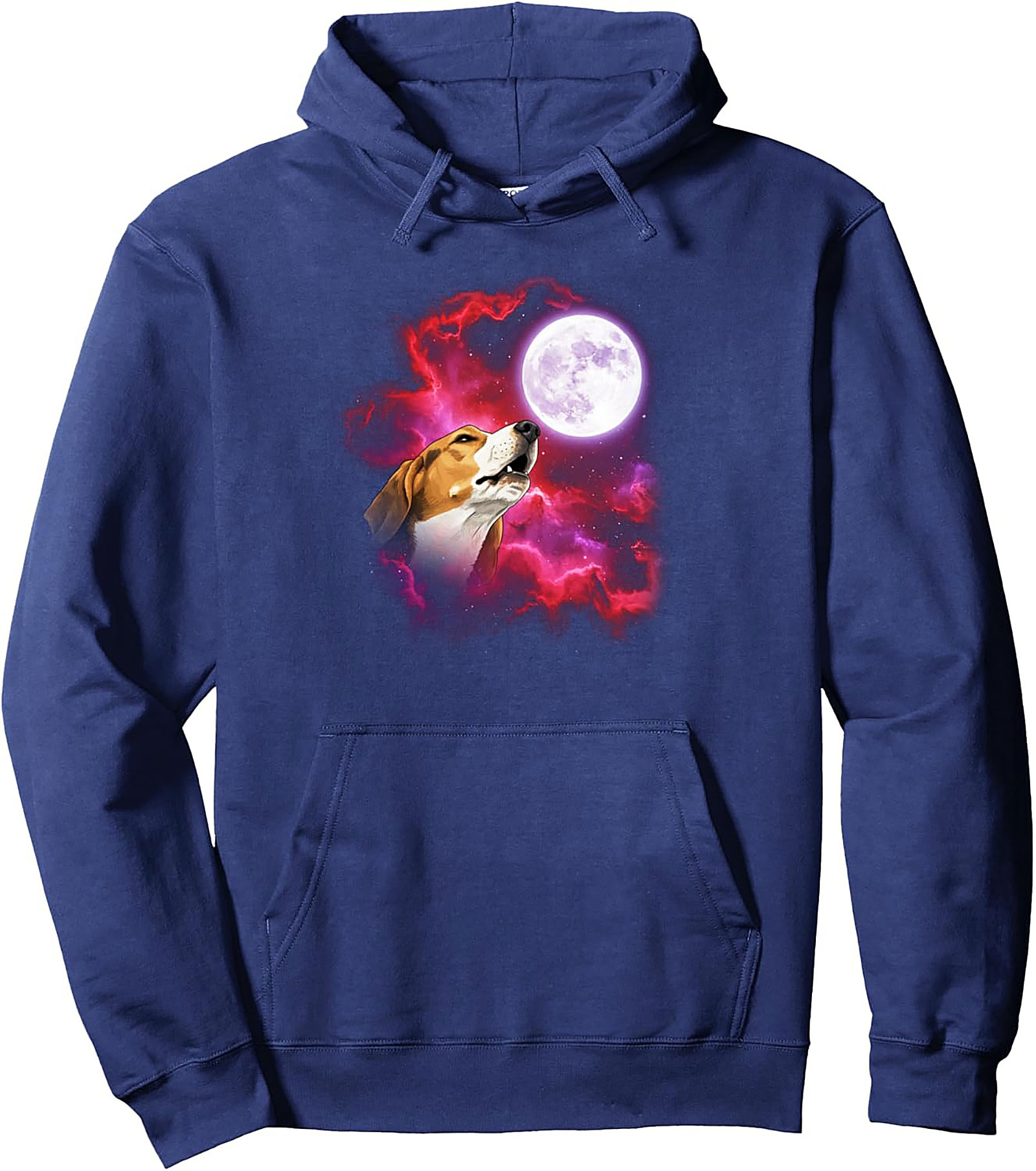 Cosmic Beagle Howling Pullover Hoodie | The Ultimate Dog Lover’s Graphic Hoodie