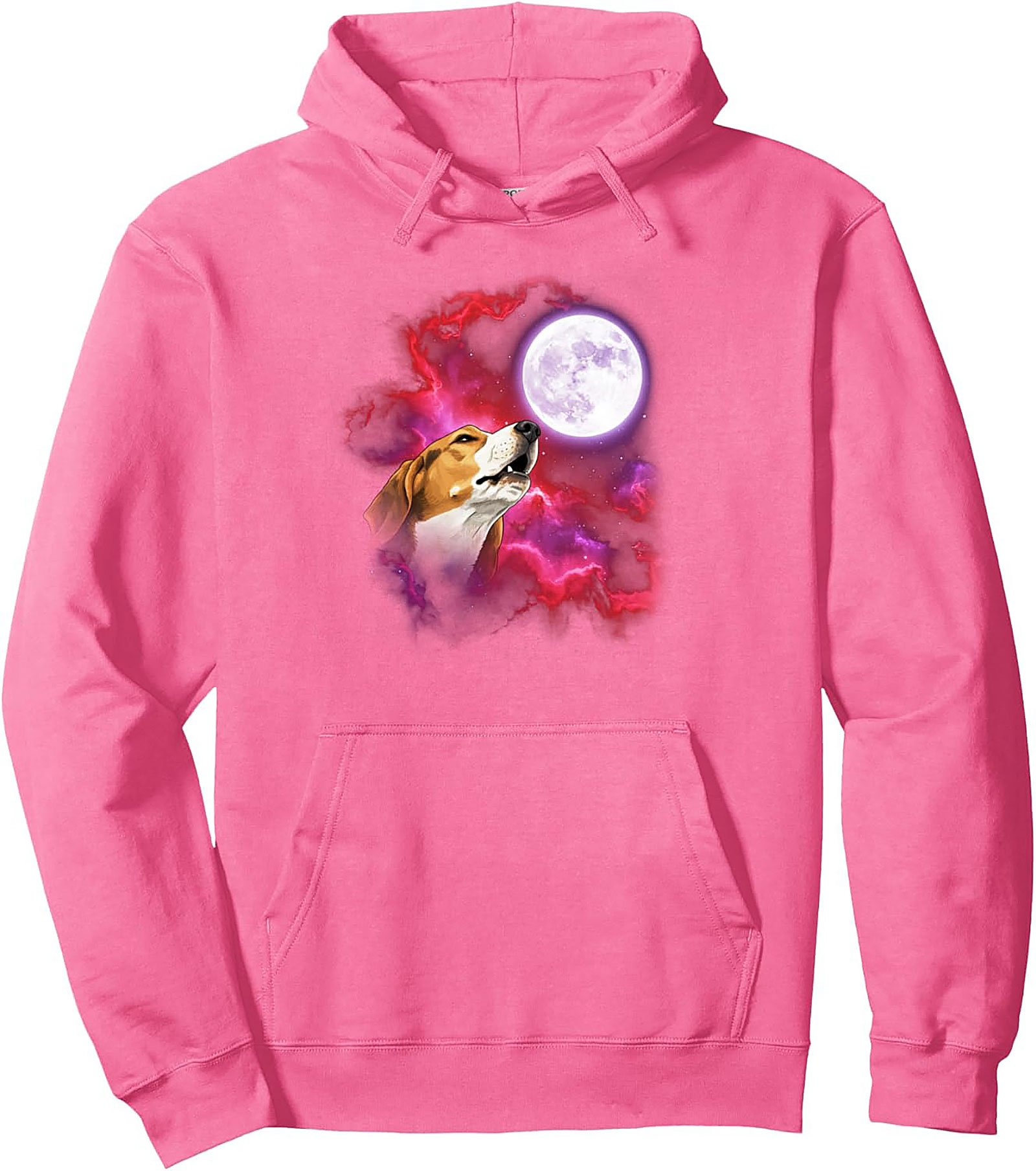 Cosmic Beagle Howling Pullover Hoodie | The Ultimate Dog Lover’s Graphic Hoodie