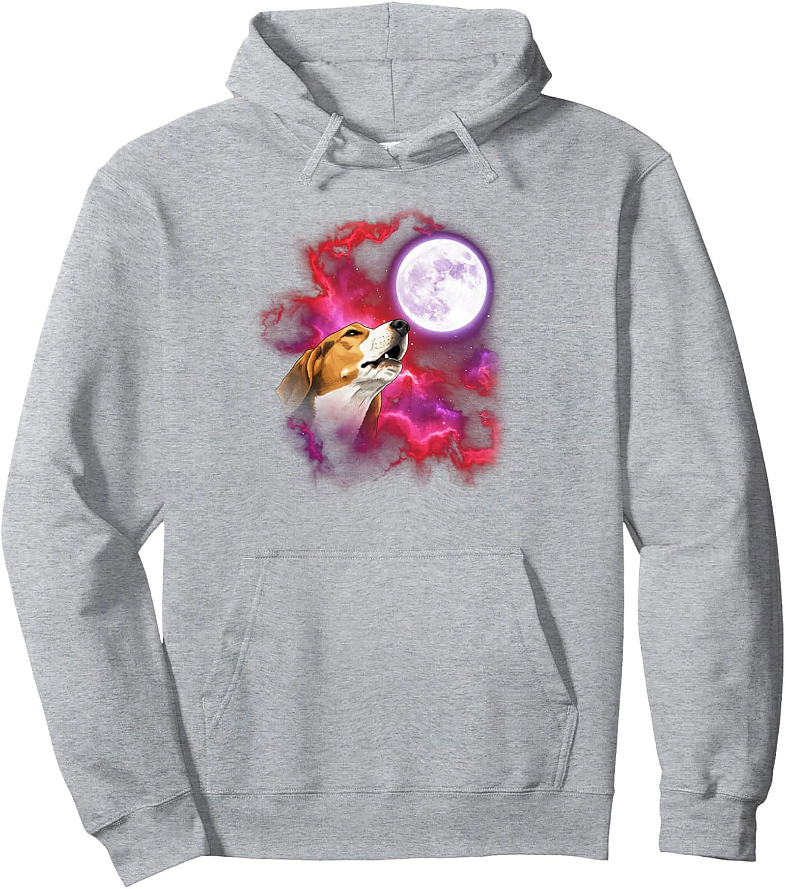 Cosmic Beagle Howling Pullover Hoodie | The Ultimate Dog Lover’s Graphic Hoodie