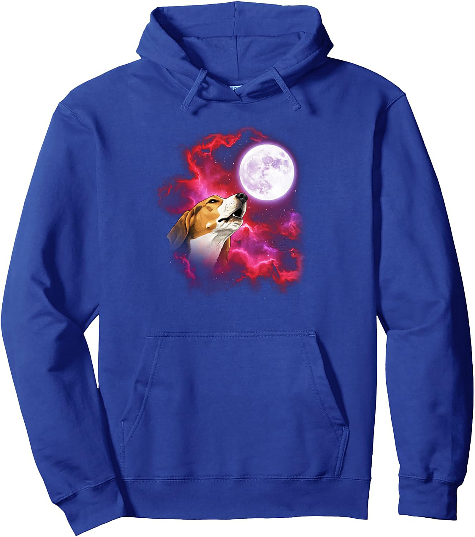 Cosmic Beagle Howling Pullover Hoodie | The Ultimate Dog Lover’s Graphic Hoodie