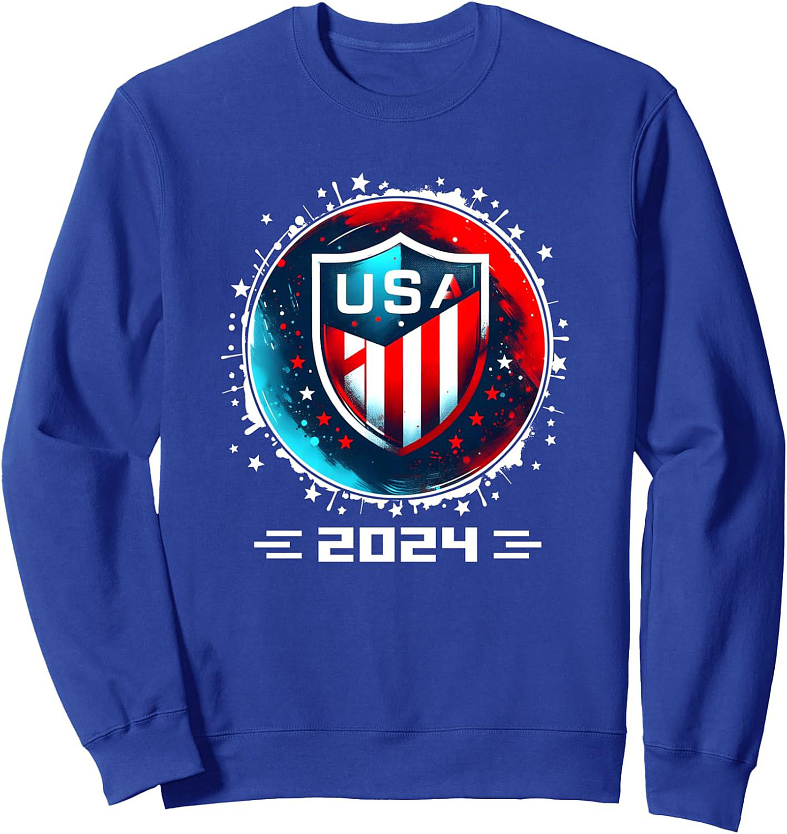 USA 2024 Graphic Sweatshirt | Patriotic Crewneck Pullover