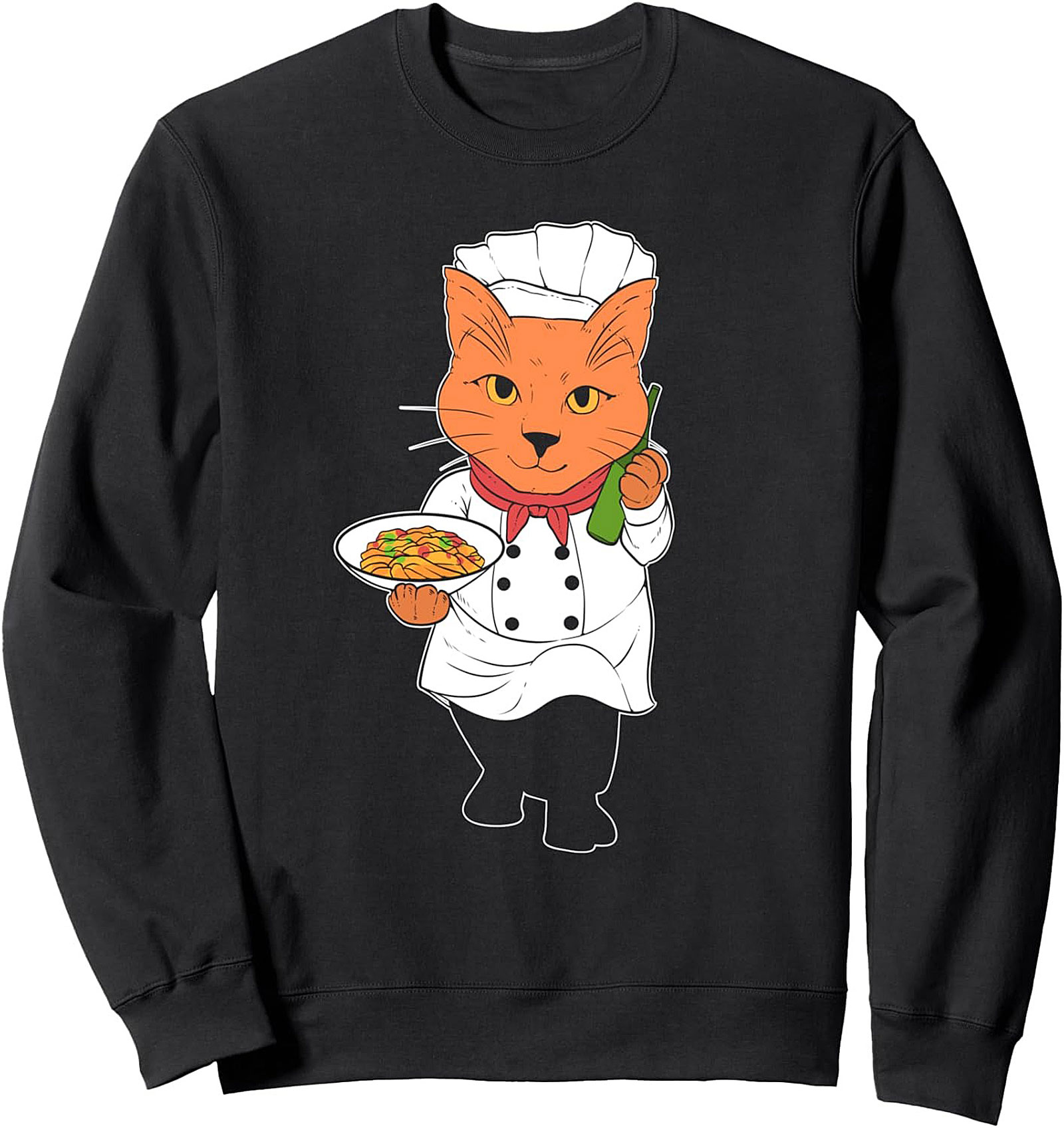 Chef Cat T-shirt Funny Culinary Graphic Tee Soft Cotton