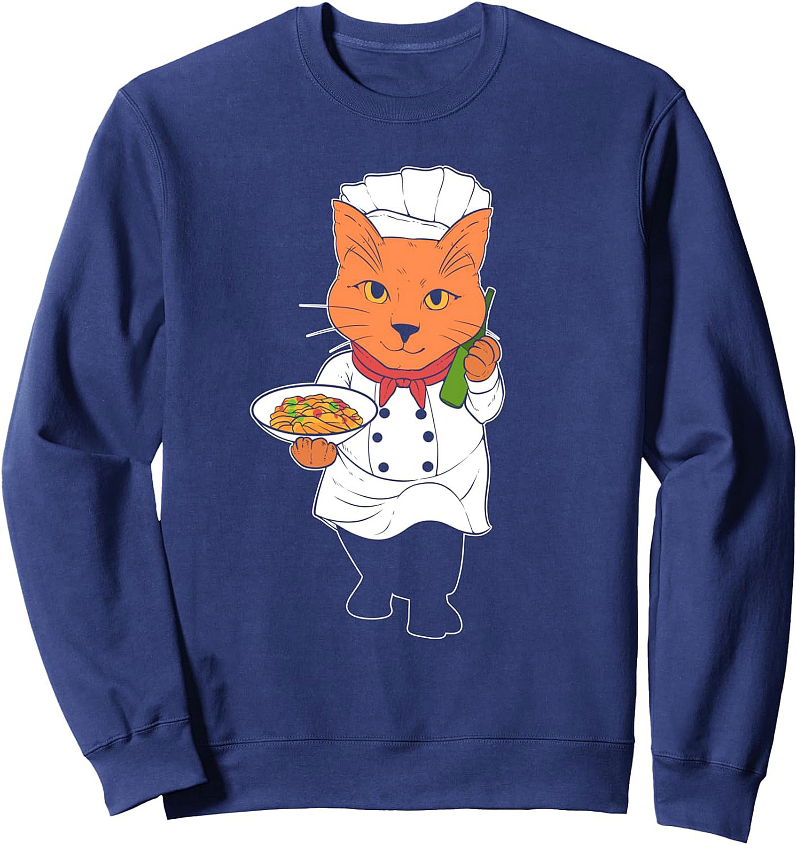 Chef Cat T-shirt Funny Culinary Graphic Tee Soft Cotton
