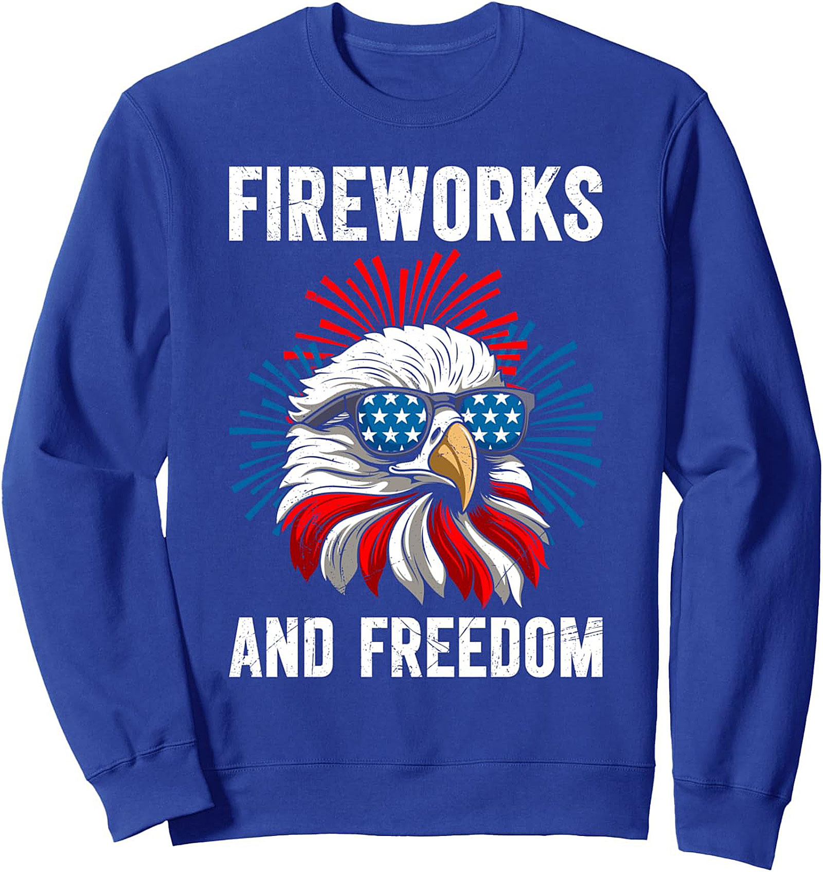 Fireworks & Freedom Patriotic Crewneck Sweatshirt | USA Gift