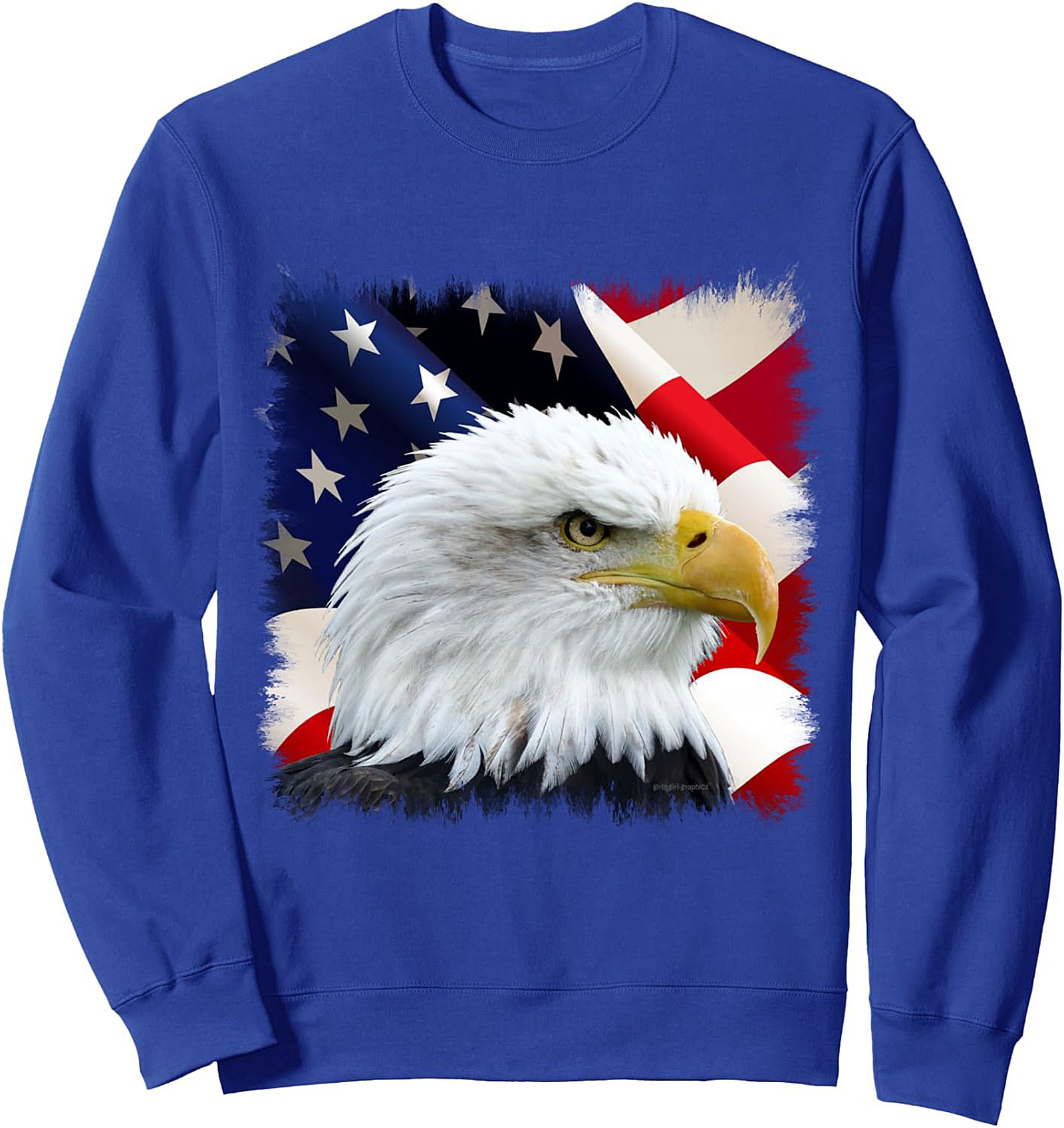 Patriotic Eagle Crewneck Sweatshirt | American Flag Pullover