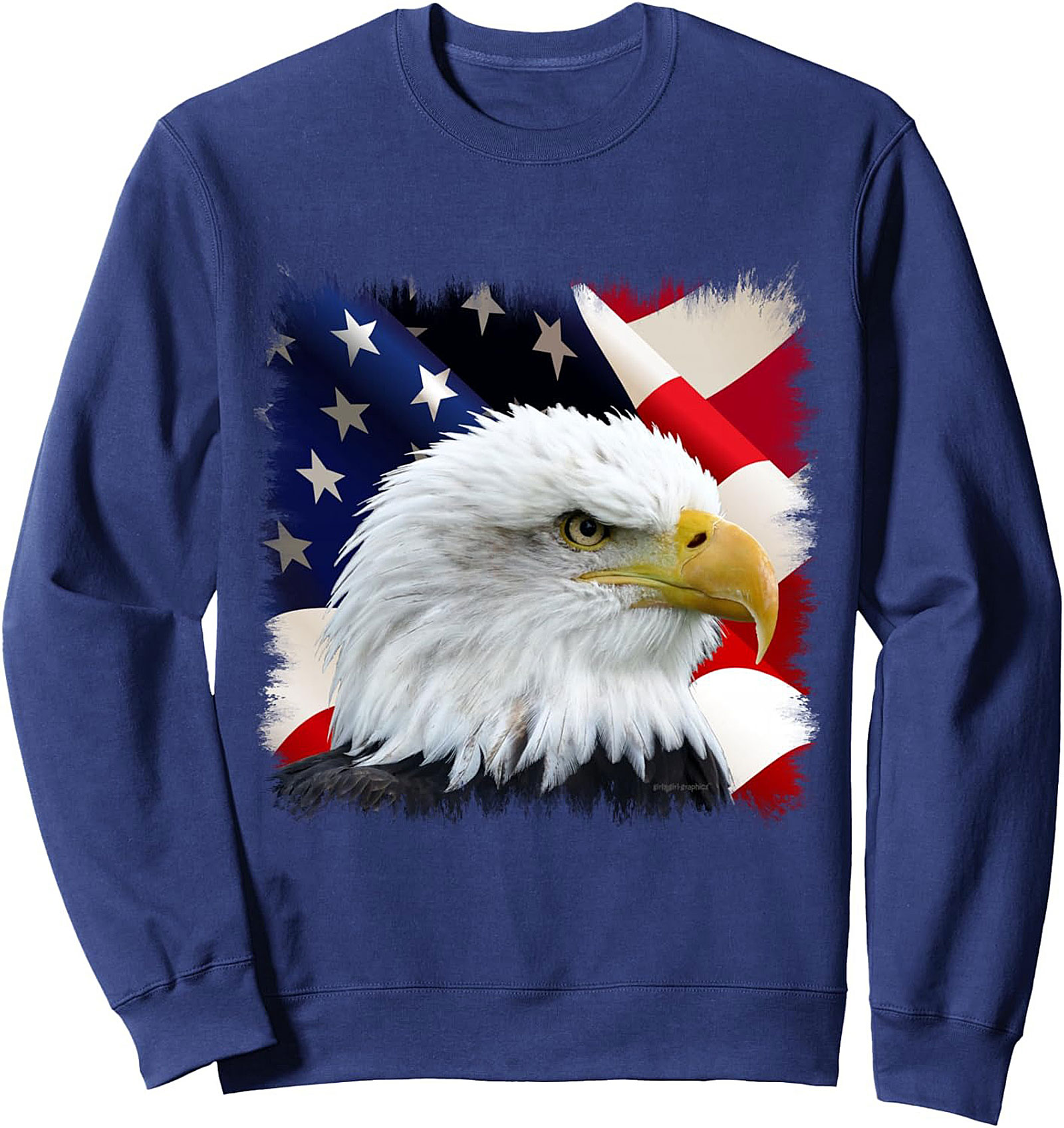 Patriotic Eagle Crewneck Sweatshirt | American Flag Pullover
