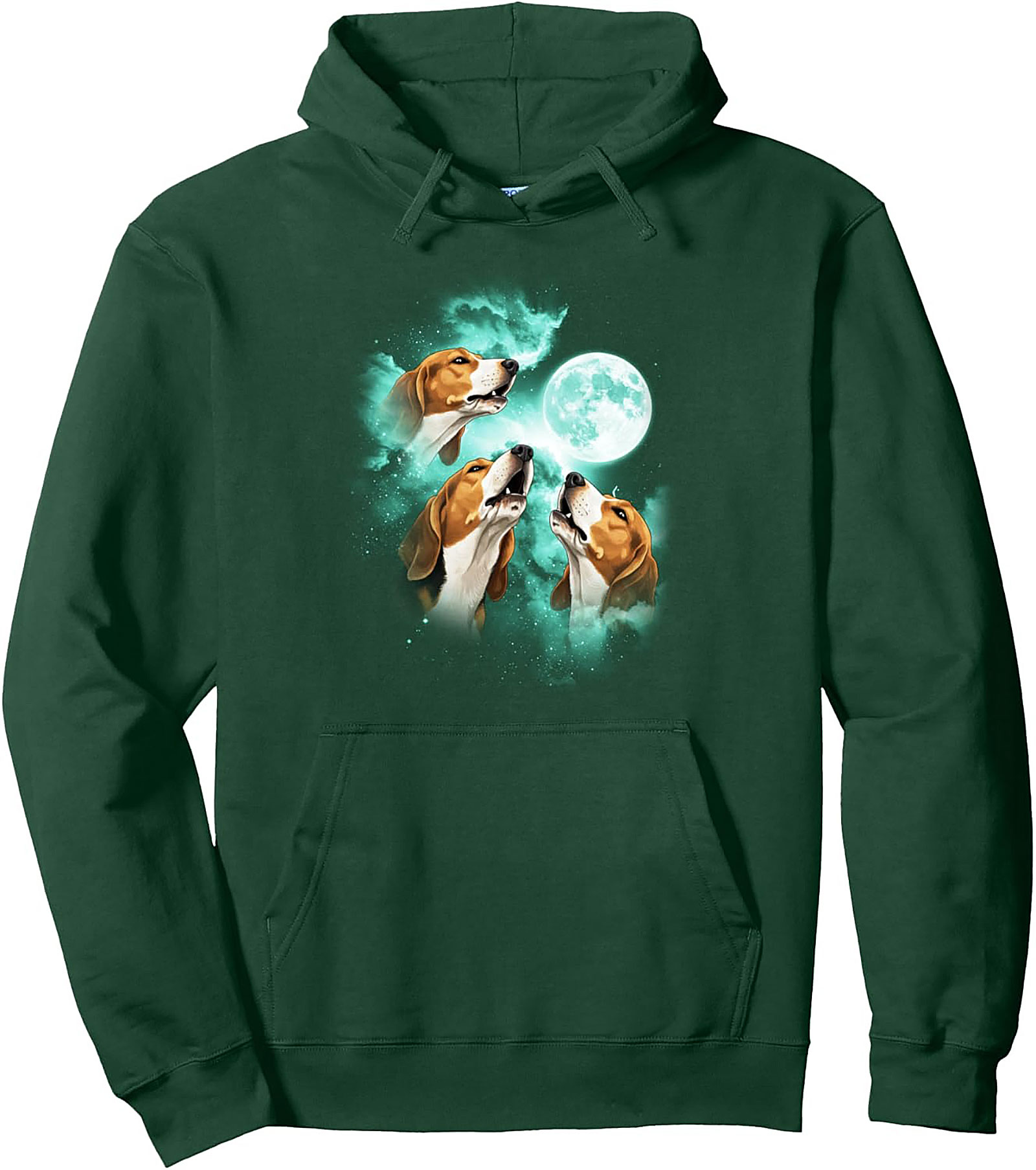 Cosmic Howling Beagles Graphic Pullover Hoodie