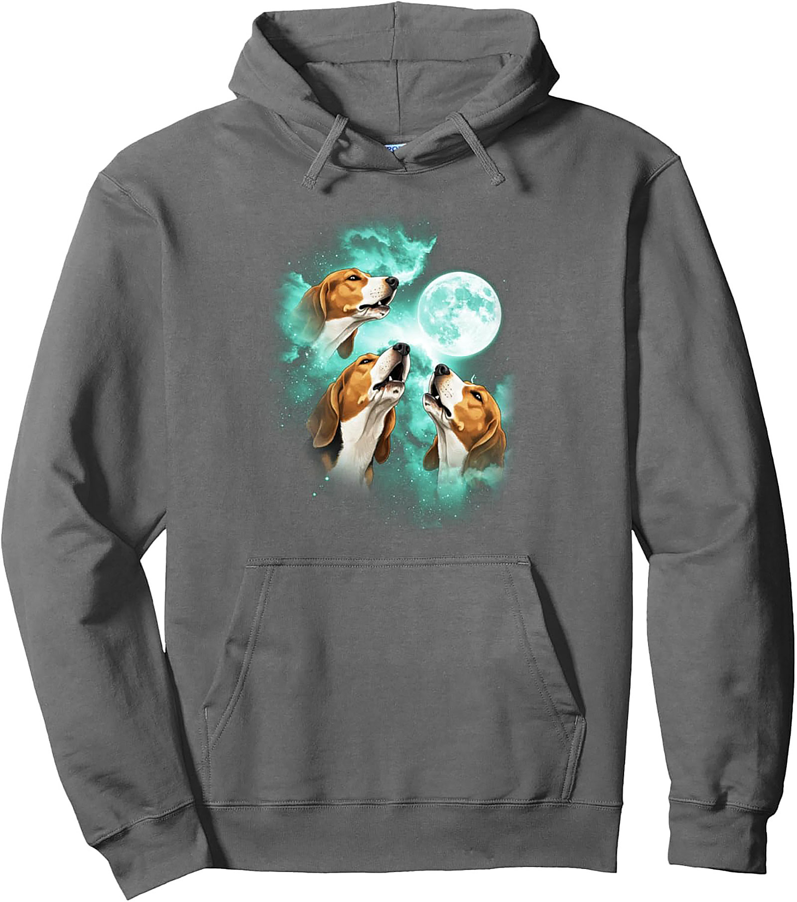 Cosmic Howling Beagles Graphic Pullover Hoodie