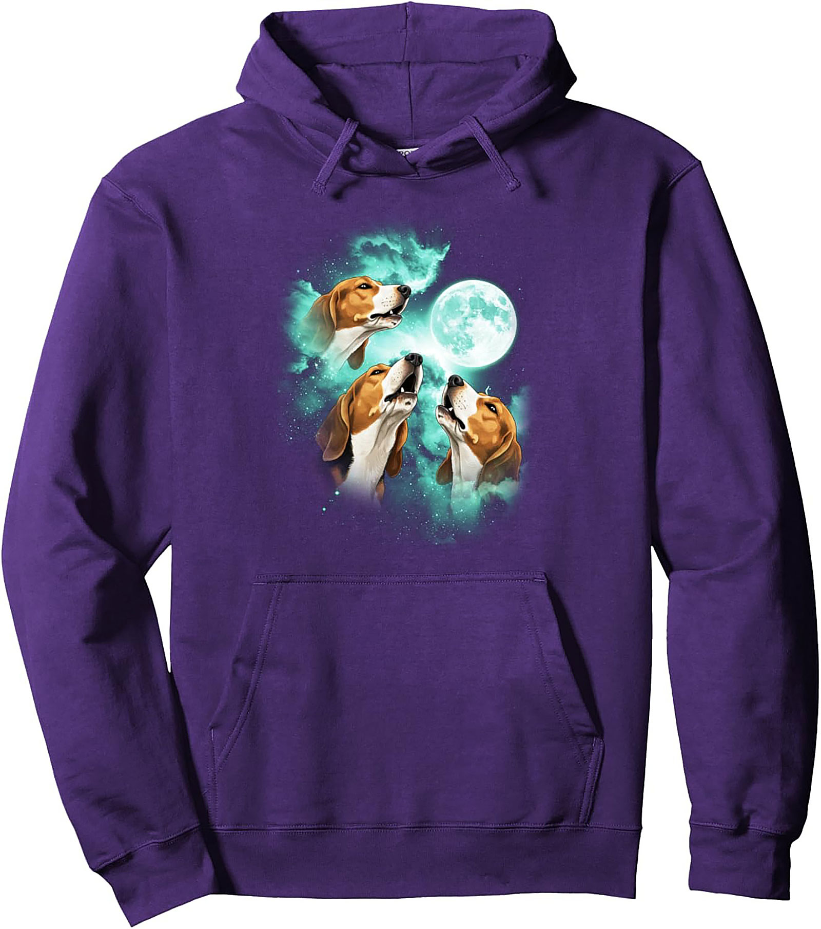 Cosmic Howling Beagles Graphic Pullover Hoodie