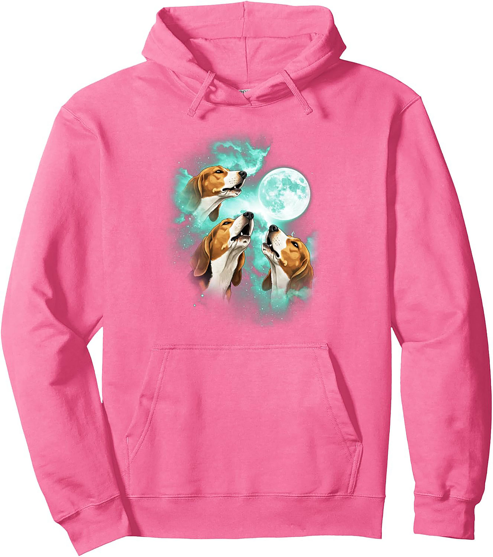 Cosmic Howling Beagles Graphic Pullover Hoodie