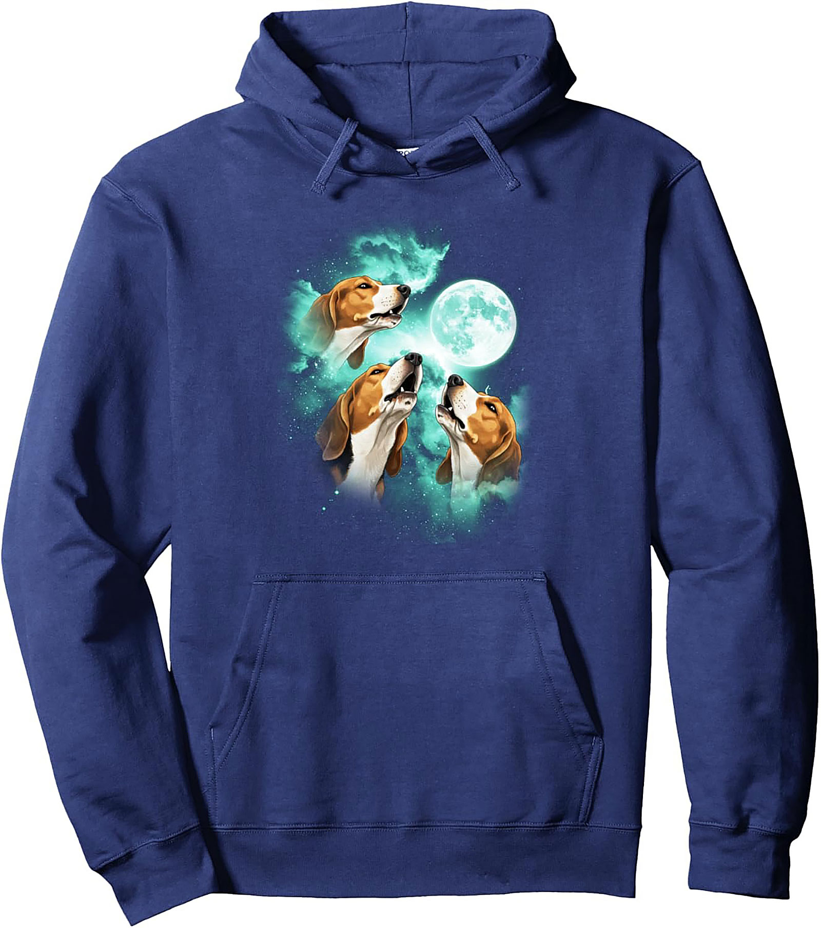 Cosmic Howling Beagles Graphic Pullover Hoodie