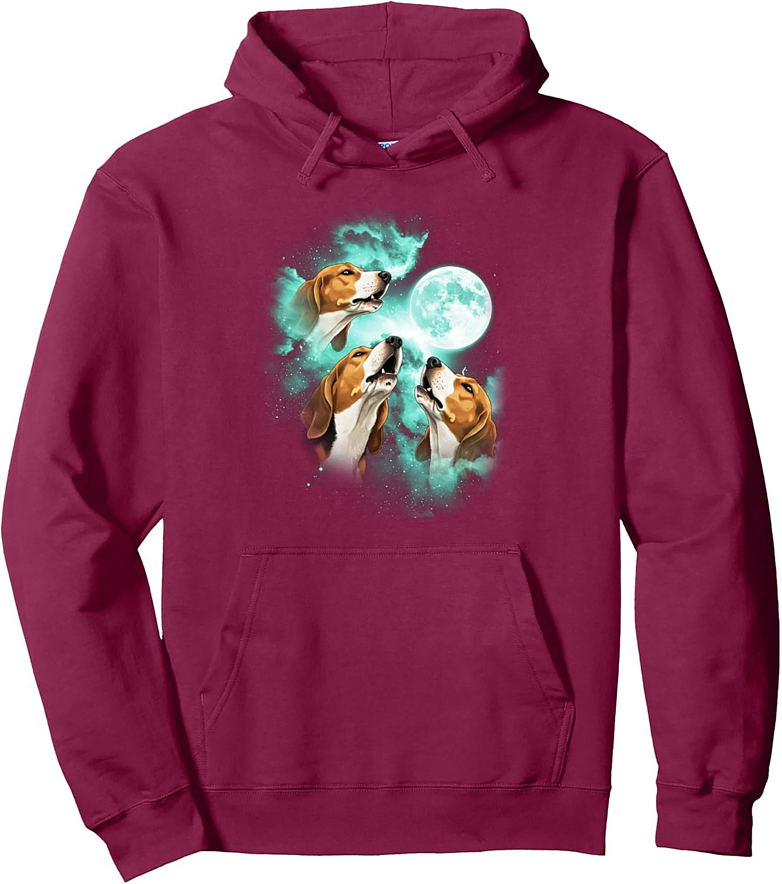 Cosmic Howling Beagles Graphic Pullover Hoodie