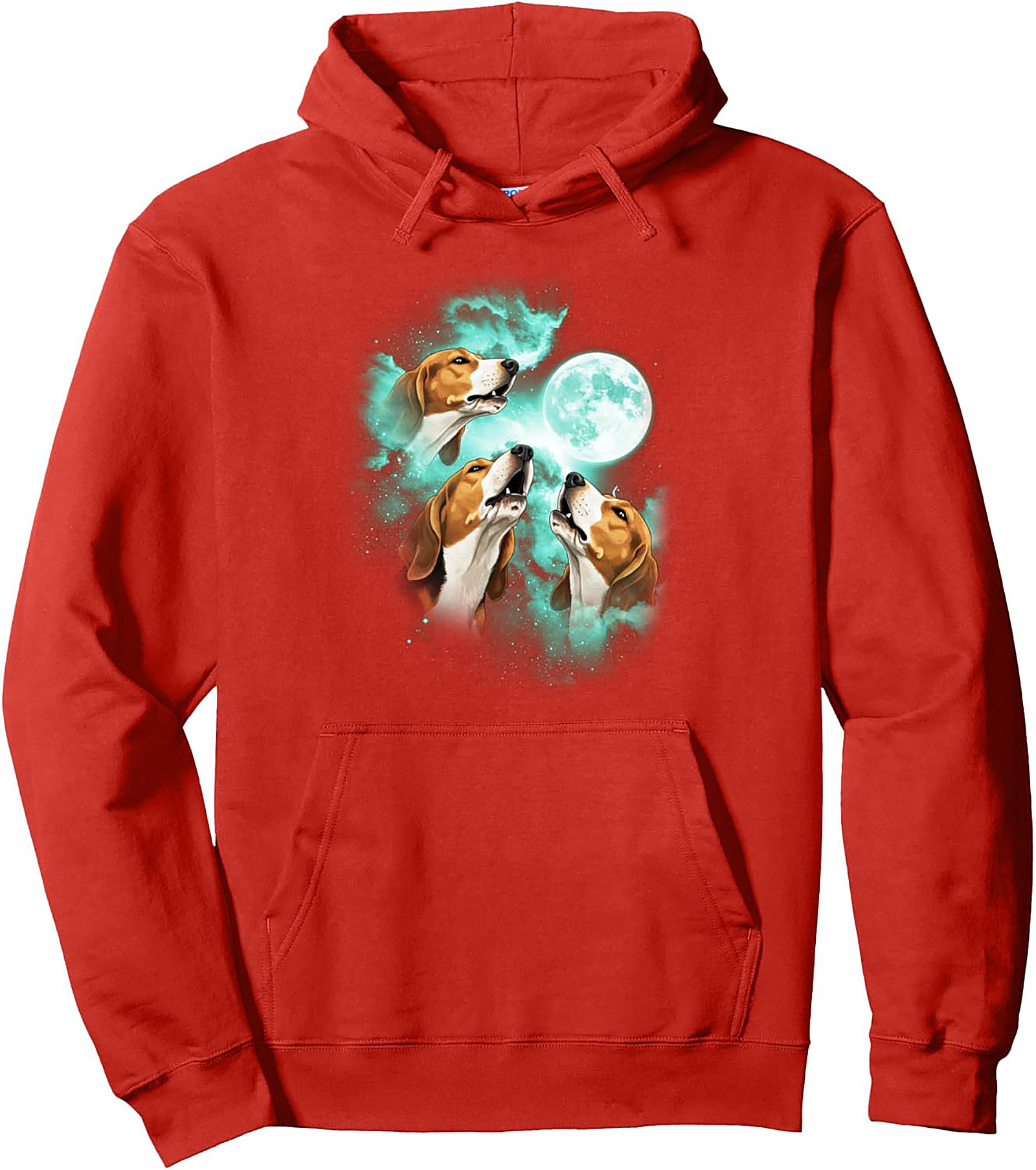 Cosmic Howling Beagles Graphic Pullover Hoodie