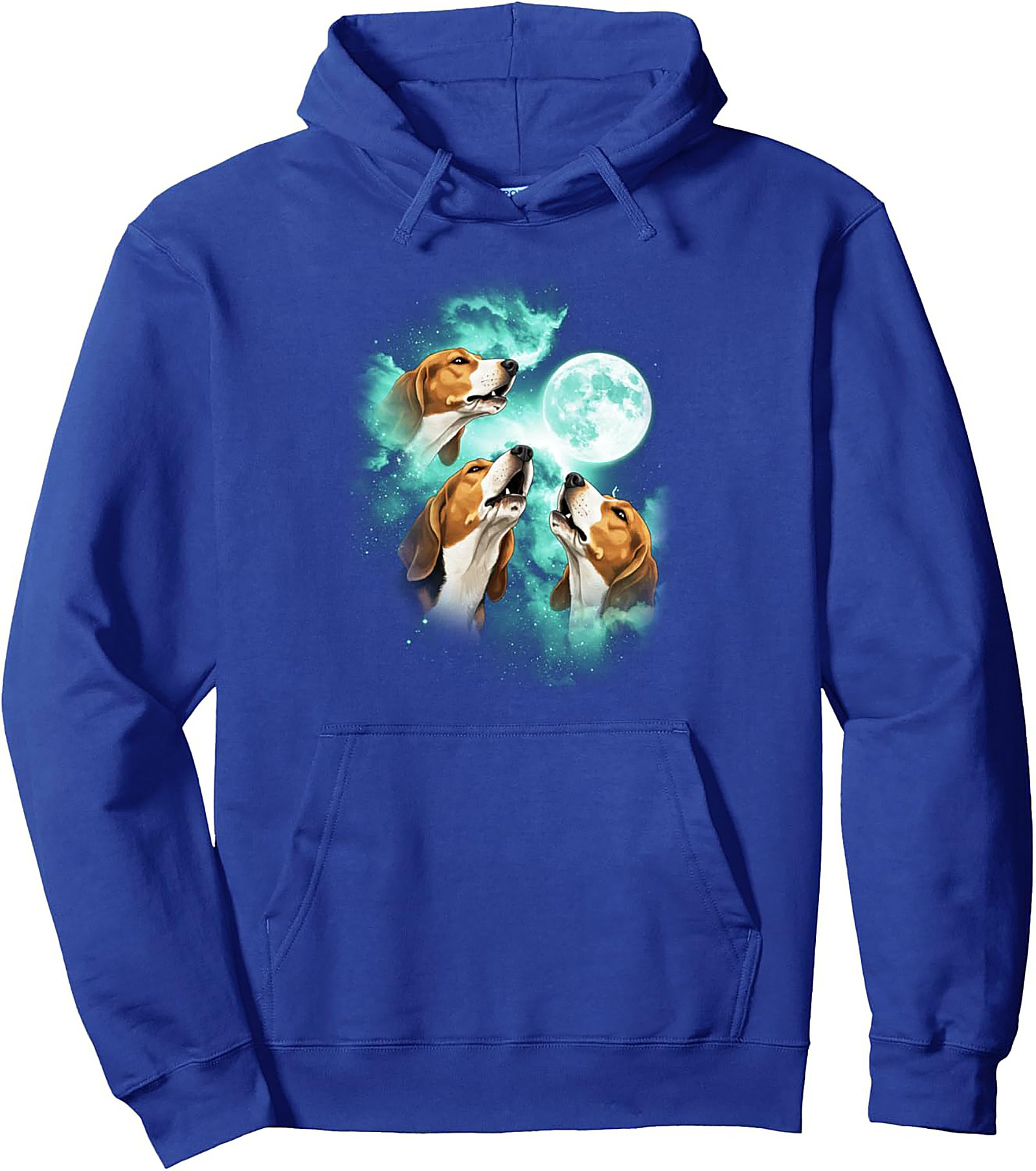 Cosmic Howling Beagles Graphic Pullover Hoodie